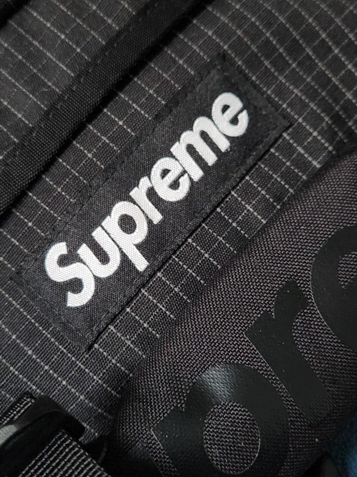 SS24 Supreme waist bag Water resistant Reflective Black Shoulder 3L
