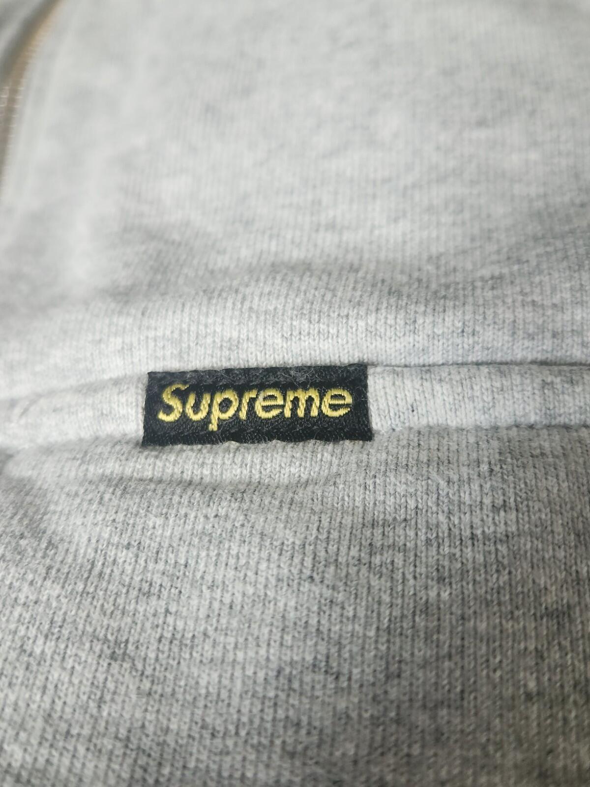 FW23 Supreme Cargo Pocket Zip Up Sweatshirt Heather Grey Size M