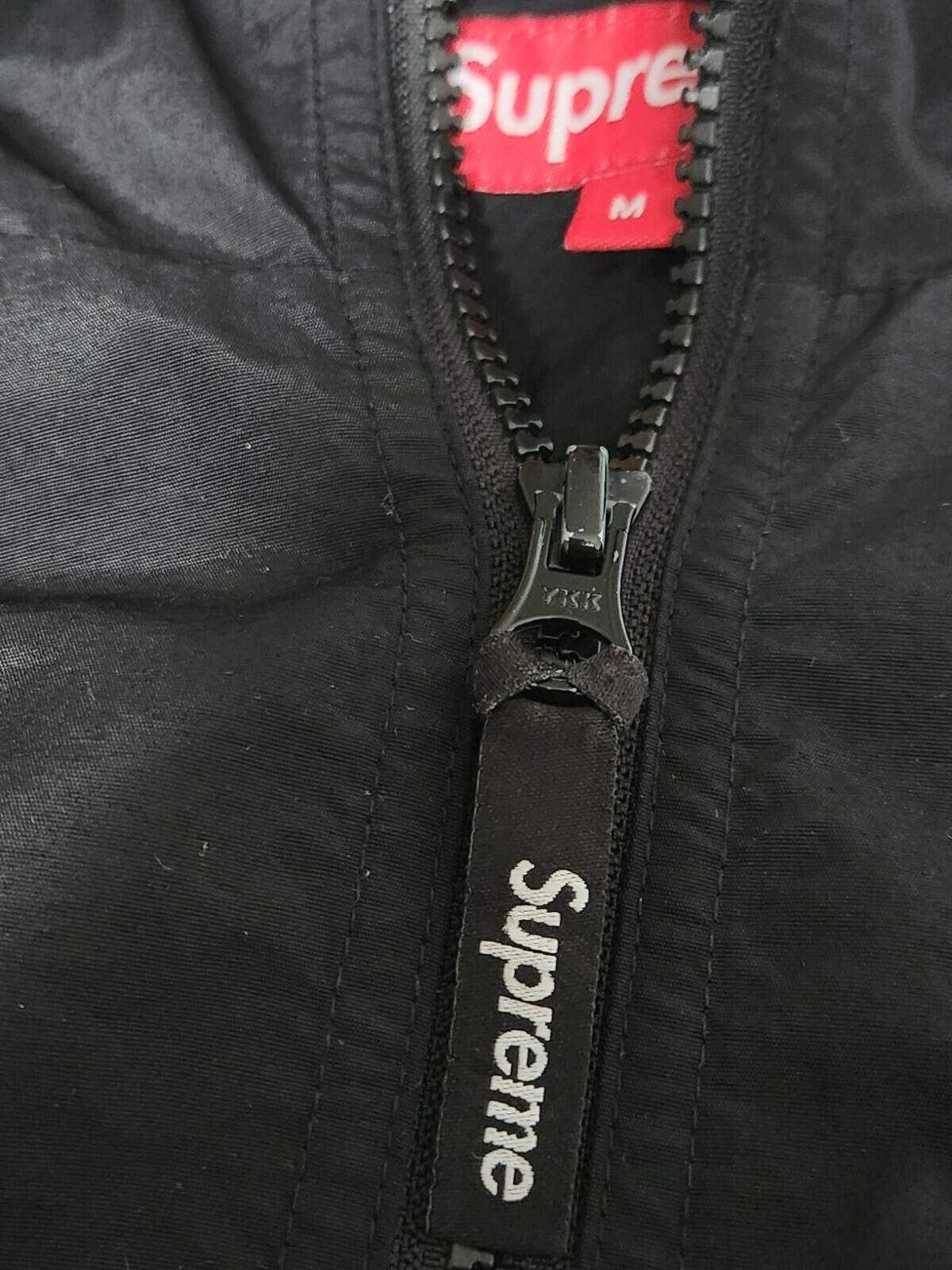FW18 Supreme 2-Tone Zip Up Jacket Black Size M Water Resistant