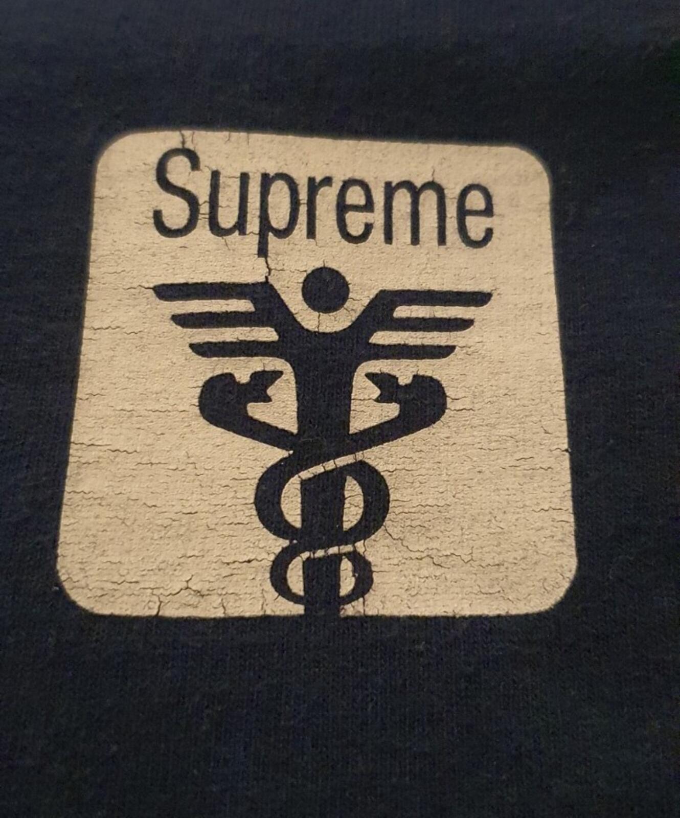 SS13 Supreme Tussin L/S tee Navy Robotussin Buzz Size L