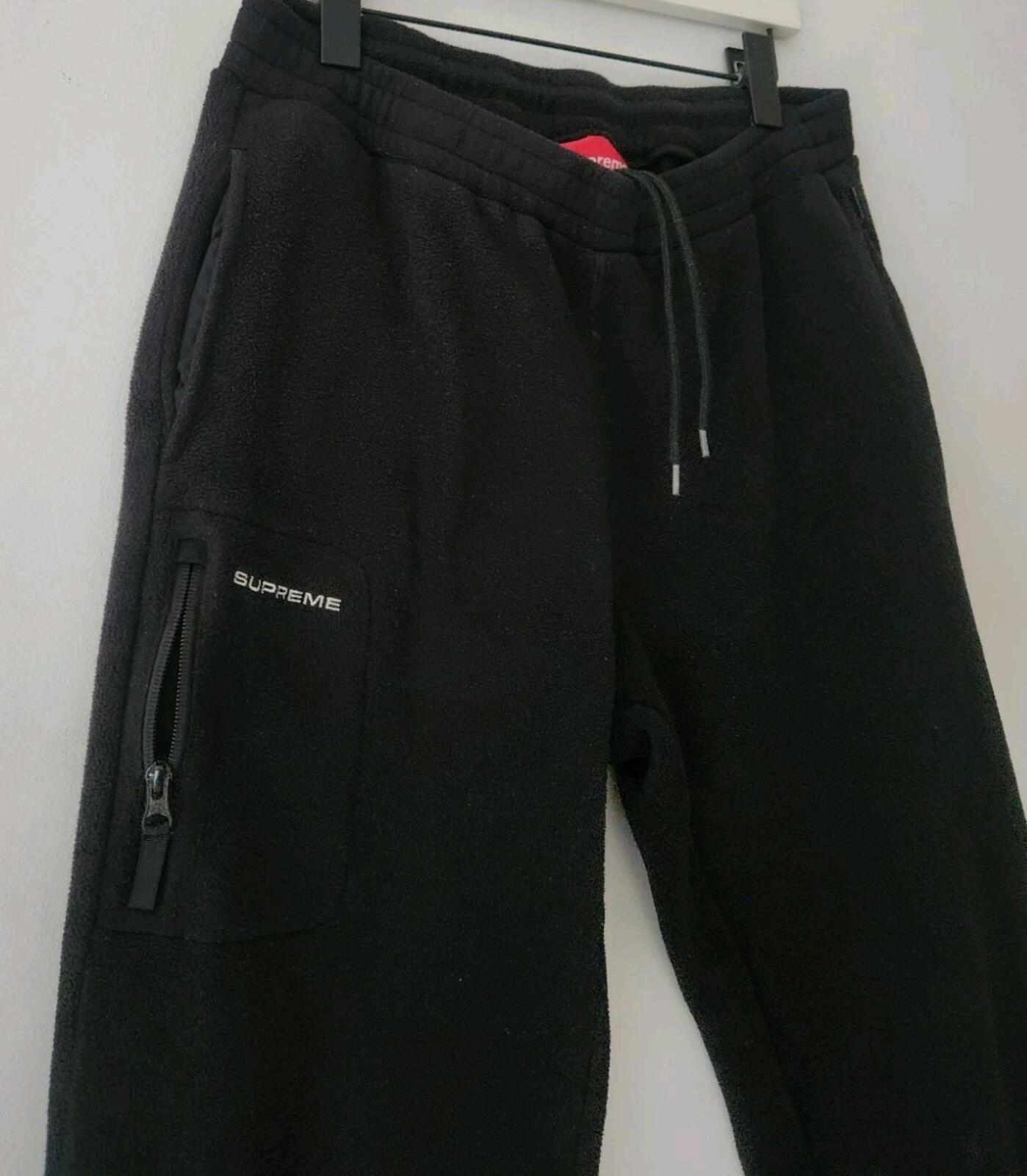 FW19 Supreme Polartec Sweatpant Size M Medium Pants Fleece Black Trousers