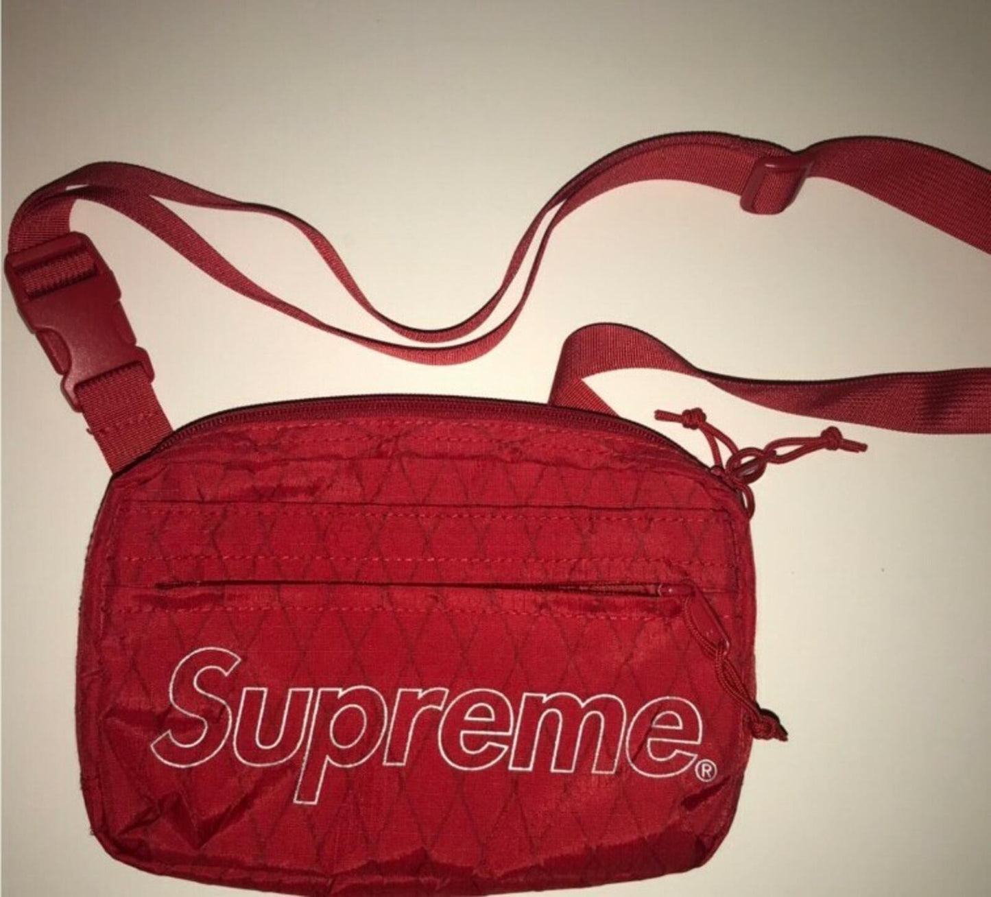 FW18 Supreme red waist and shoulder bags Water and Abrasion resistant