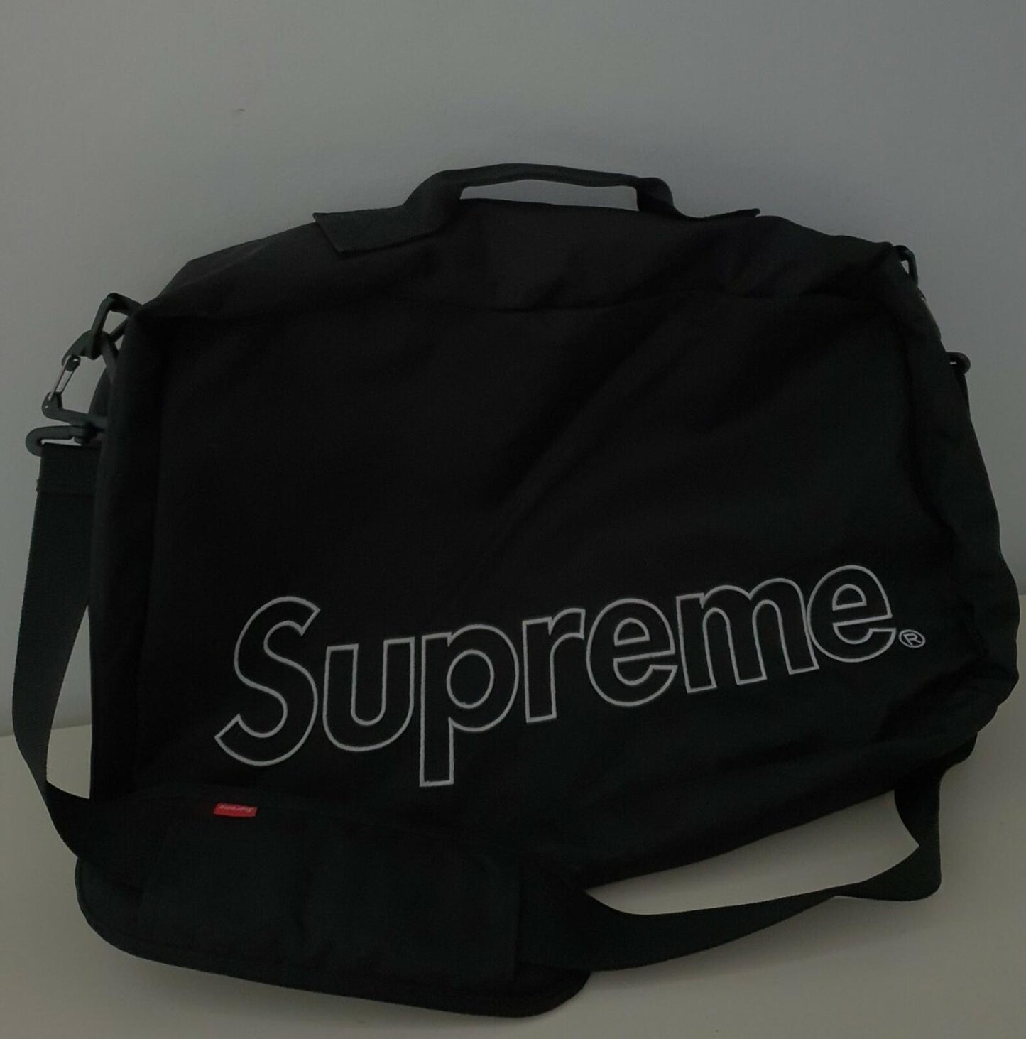 FW19 Supreme black duffle bag messenger box logo Water Resistant Duffel Gym
