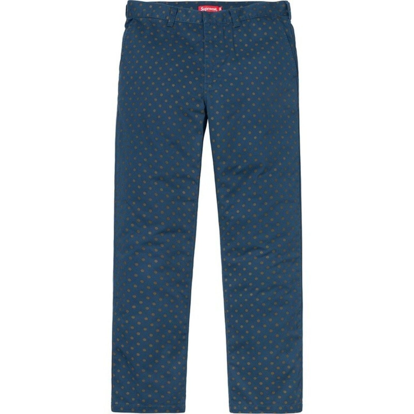 FW18 Supreme Work Pant Light Navy Polka Dot Size 32 W32 L30