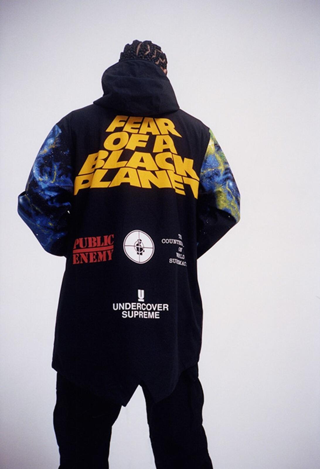SS18 Supreme x Undercover x Public Enemy Fear of Black Planet Parka Size M