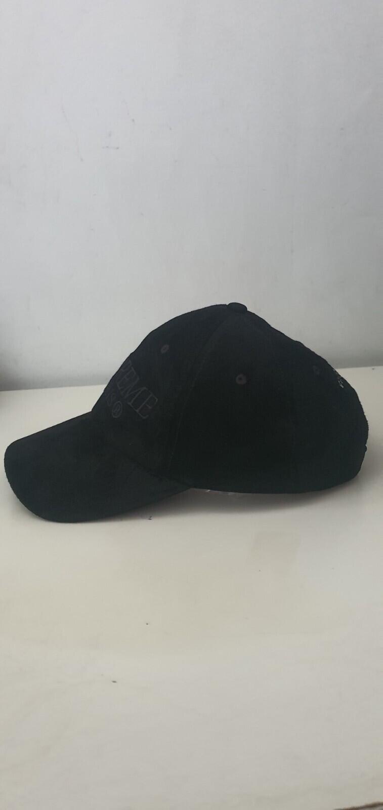 SS20 Supreme Wildleder 6-Panel-Cap Schwarz Lederhut Paris