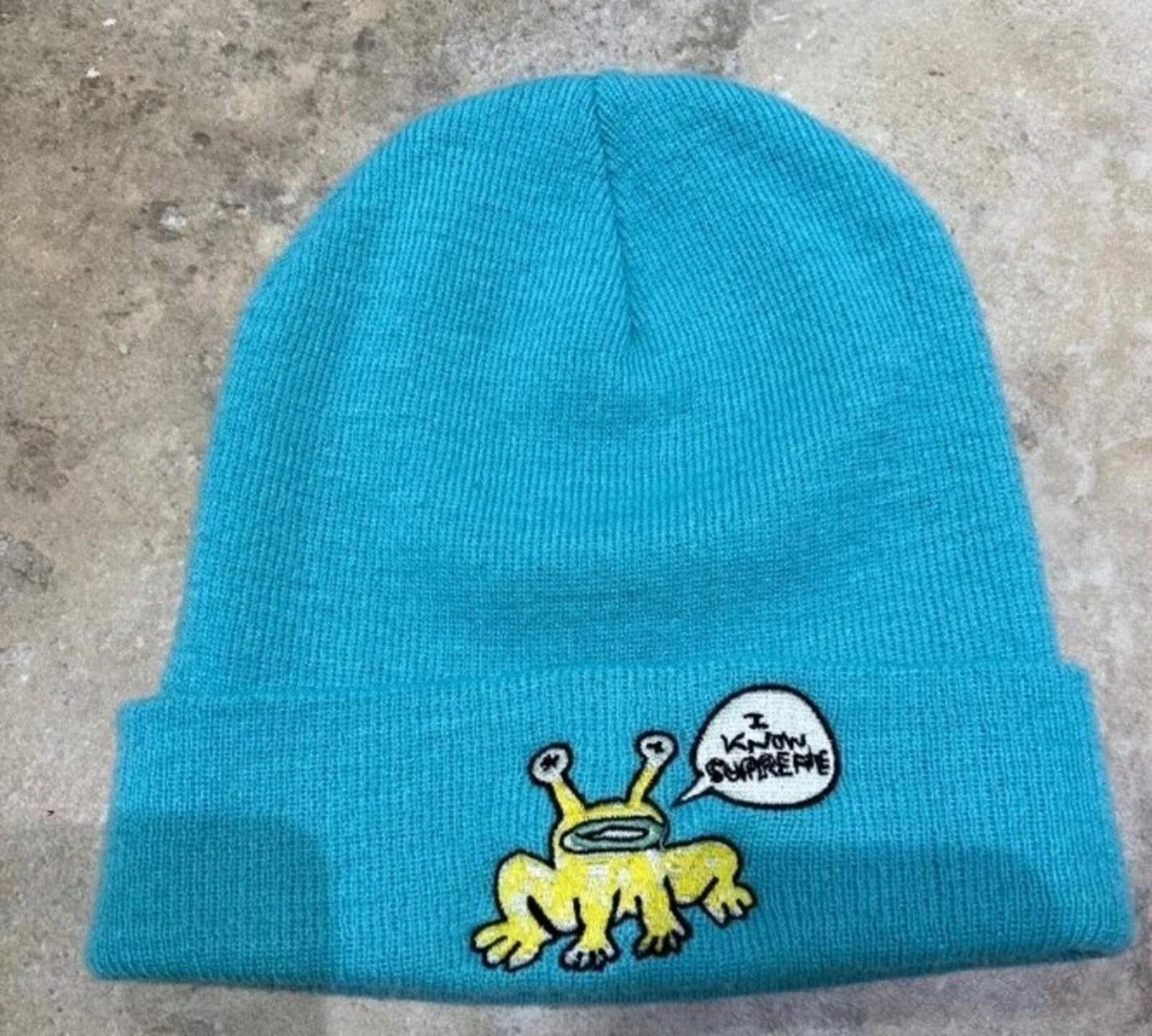 SS20 Supreme Daniel Johnston beanie turquoise hat blue