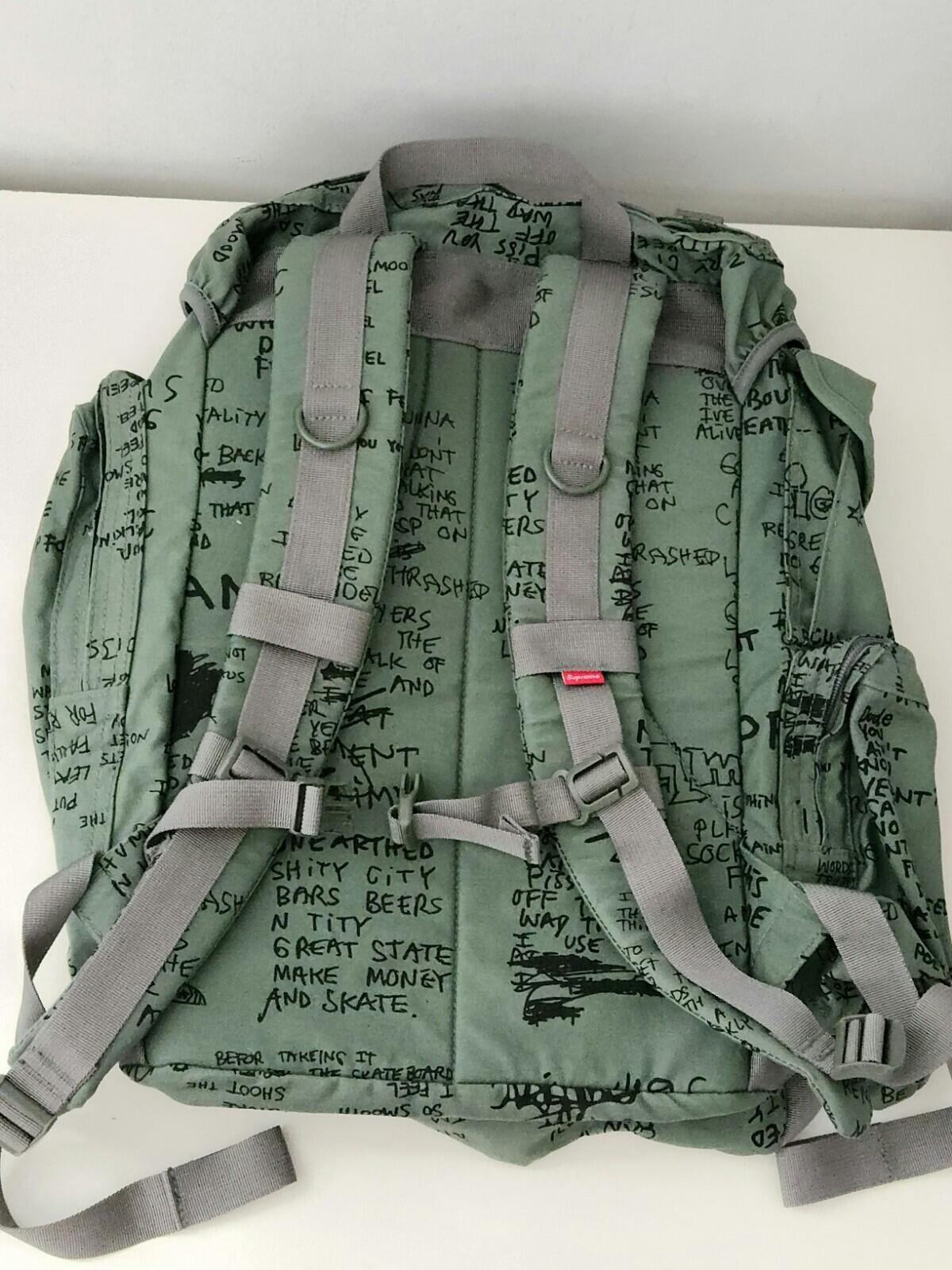 SS23 Supreme Field backpack Water Resistant Bag Olive Gonz 37L Mark Gonzales New