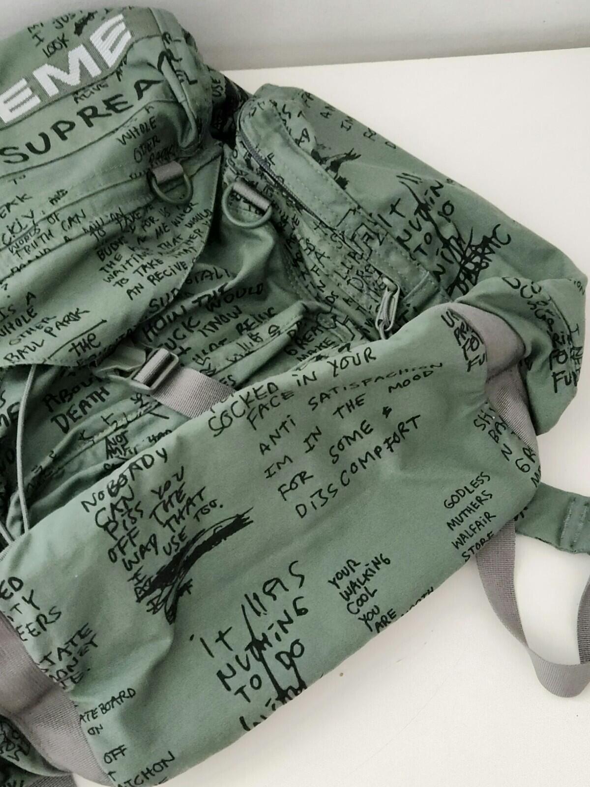 SS23 Supreme Field backpack Water Resistant Bag Olive Gonz 37L Mark Gonzales New