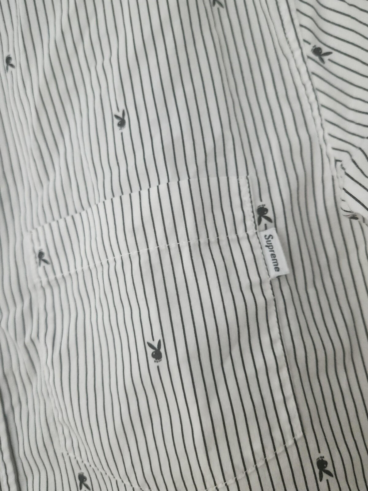 SS11 Supreme x Playboy Oxford Shirt S small white vintage 2011 Rare Button Up