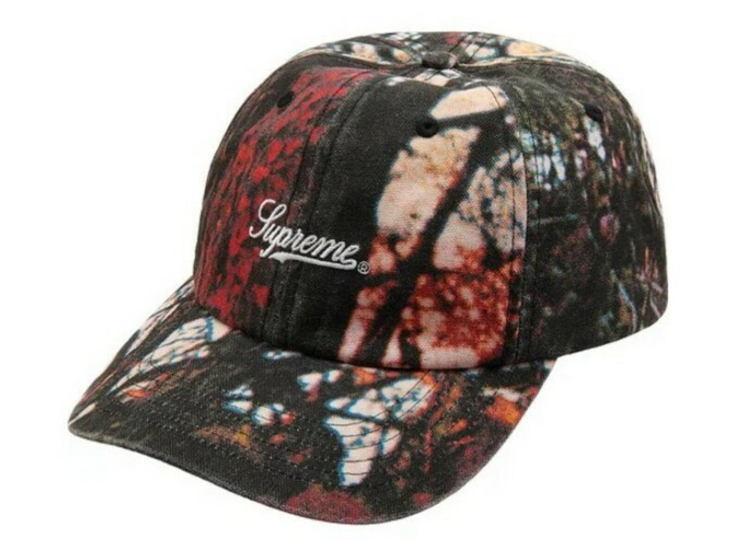 FW20 Supreme Pigment Print script logo 6-panel woods cap hat New Unopened