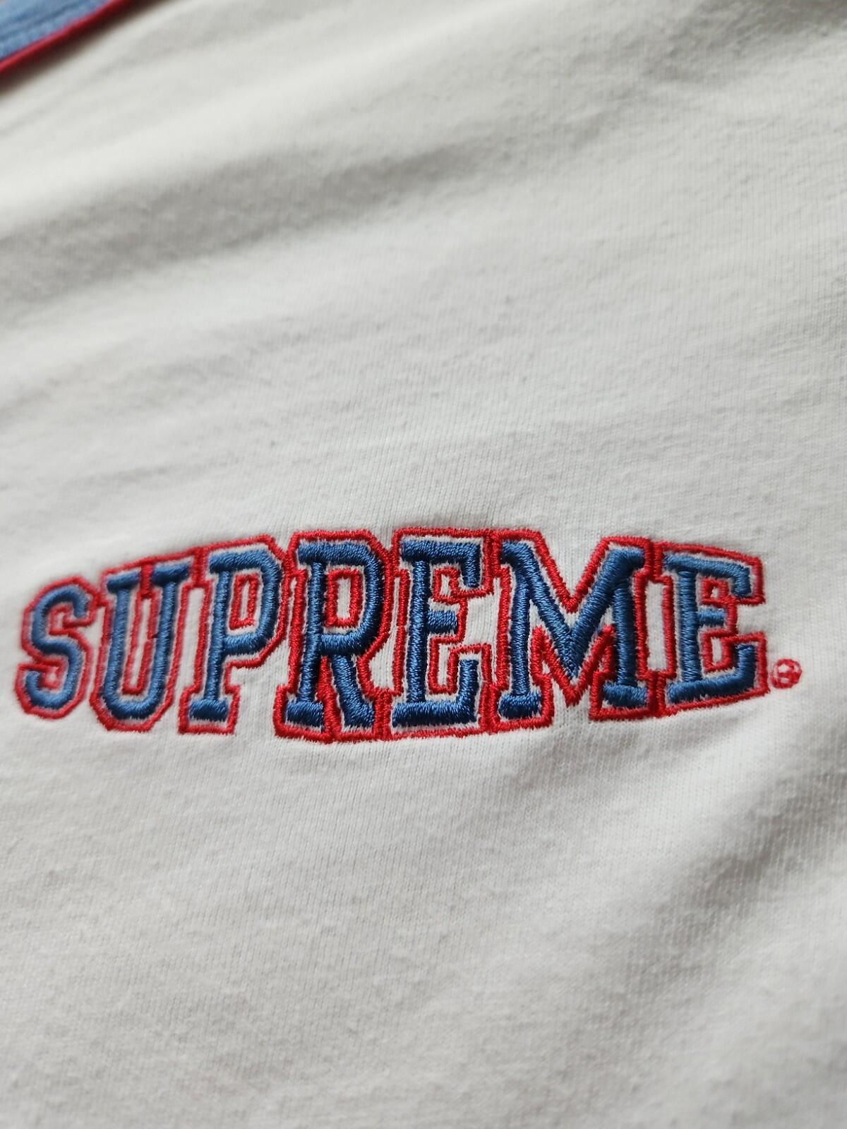 SS18 Supreme Piping Ringer Tee size XL white T-shirt