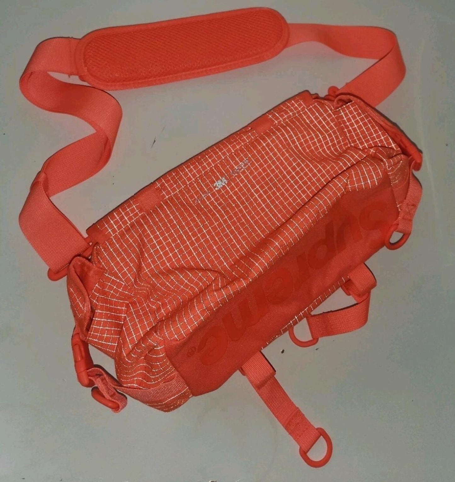 SS24 Supreme Mini Duffle Bag Water resistant 3M Reflective Orange Shoulder 5.5L