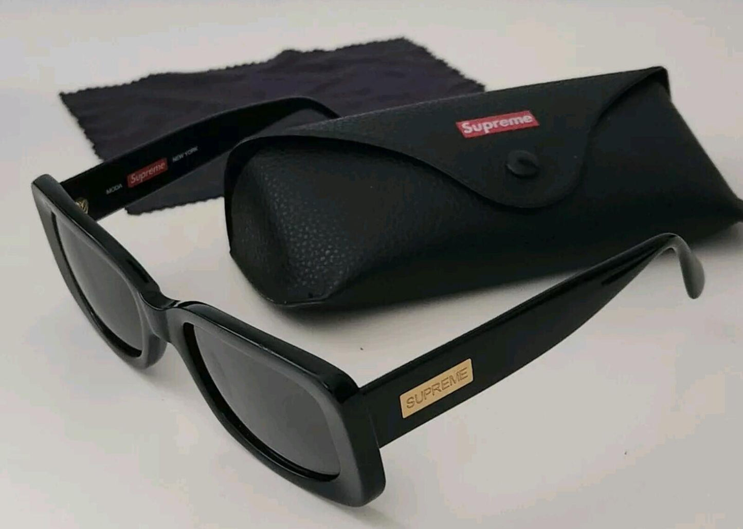 SS16 Supreme Moda sunglasses Black Gold made in Italy