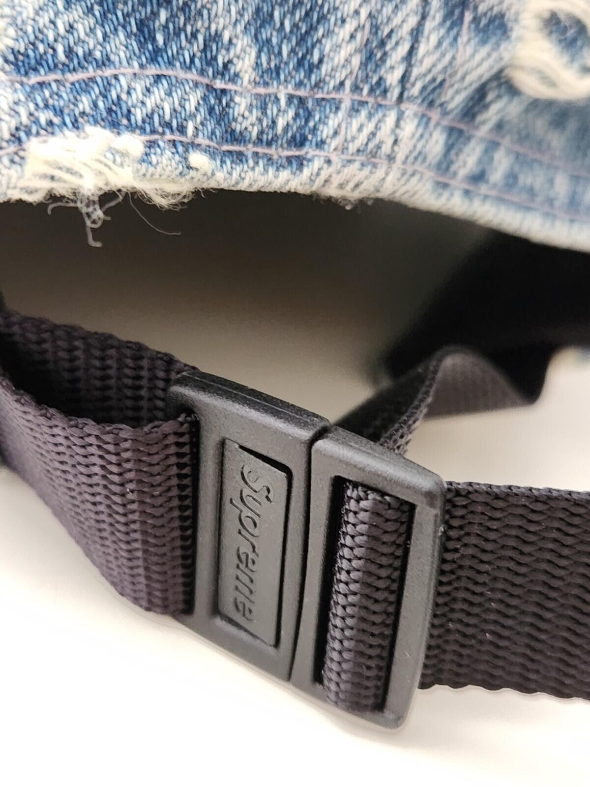 SS21 Supreme Frayed Logos Denim Camp Blue
