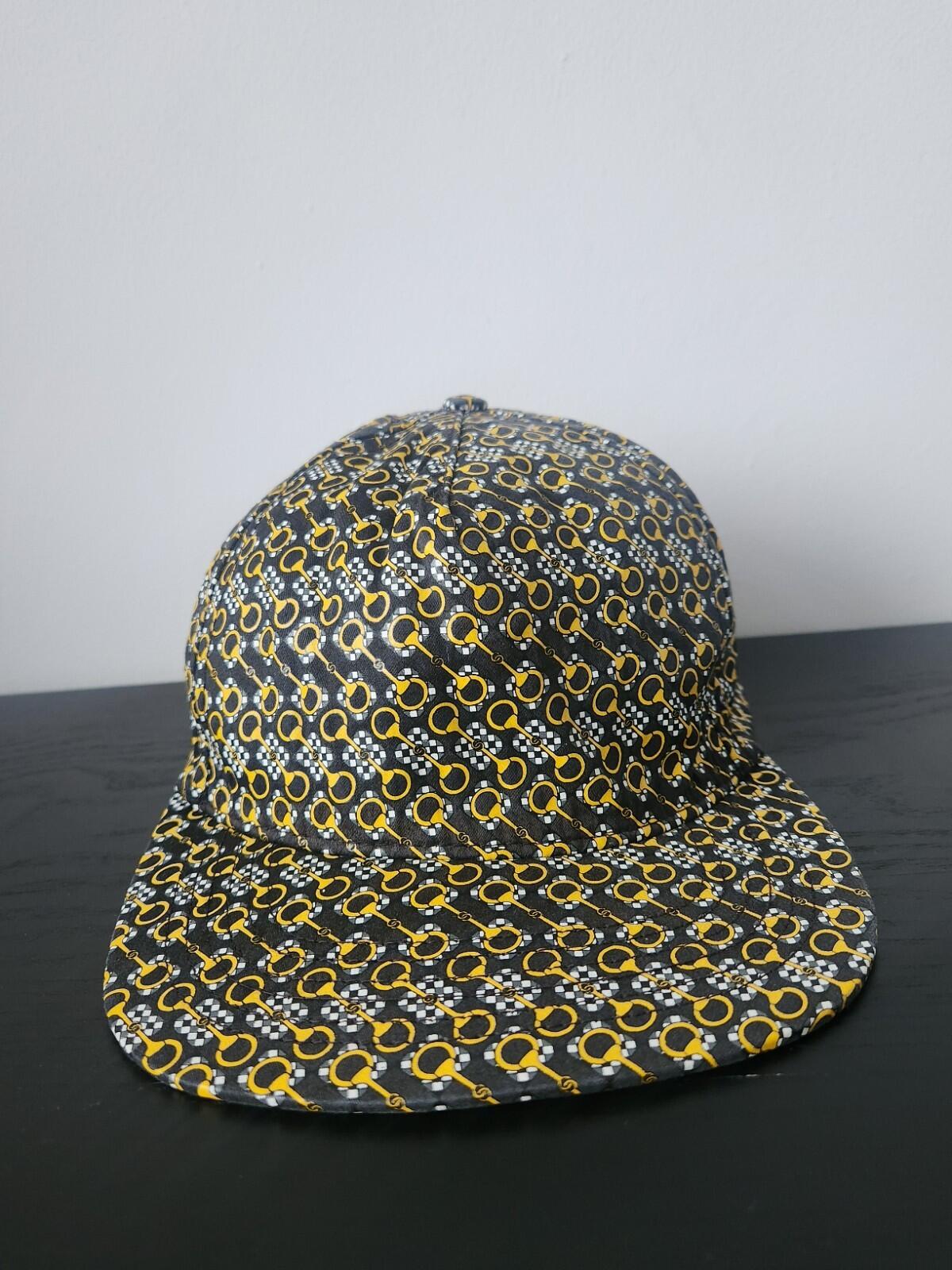 SS12 Supreme Supreme Links 5- Panel Black Yellow Vintage Cap 2012 Hat Made USA
