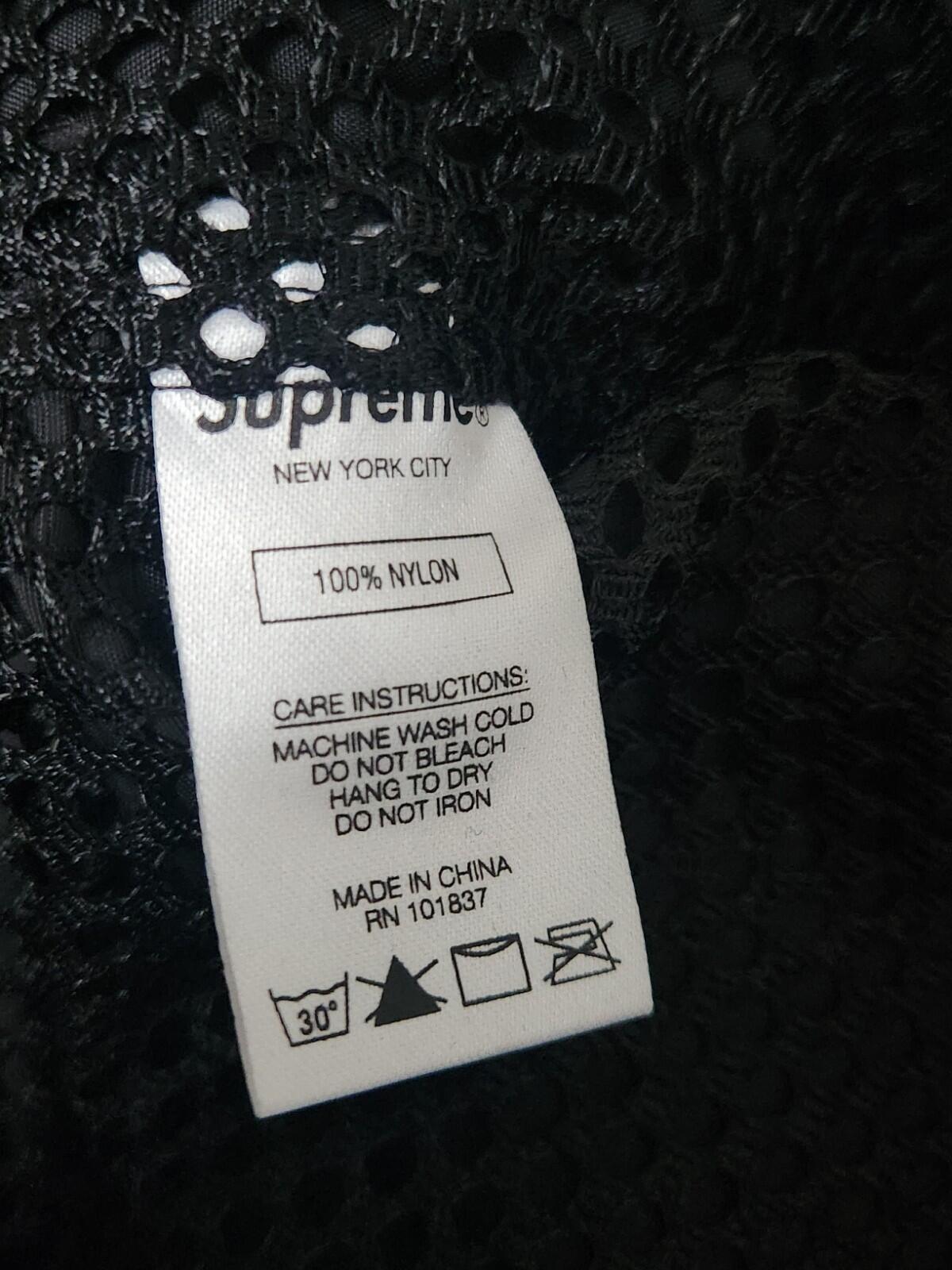 SS18 Supreme Mesh Cargo Weste L Large Schwarz Gilet Ripstop Mesh Utility Pockets