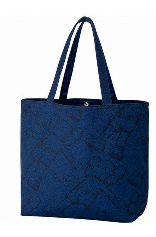 SS19 Kaws x Uniqlo bolso tote estampado Holiday integral Azul Marino Nuevo
