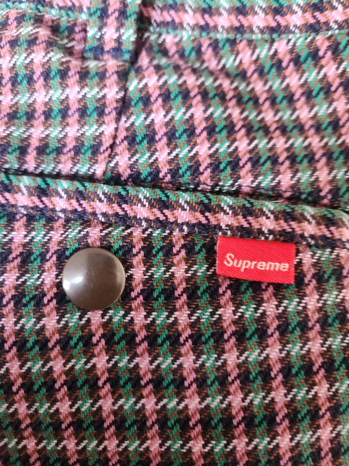 SS18 Supreme Work Pant Größe 30 W30 L30 kleine lila karierte Hose kleine Hose