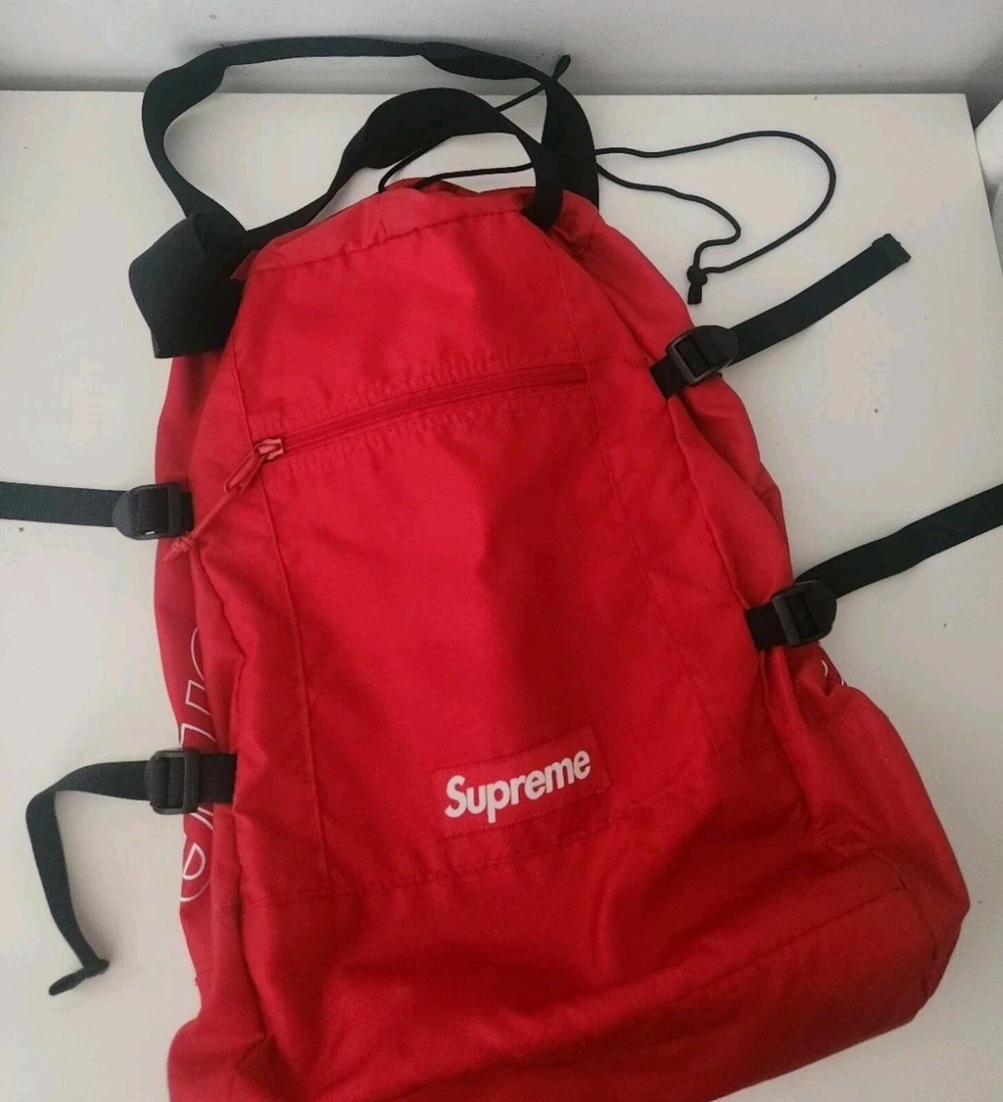 SS19 Supreme tote backpack Red bag cordura 18L nylon