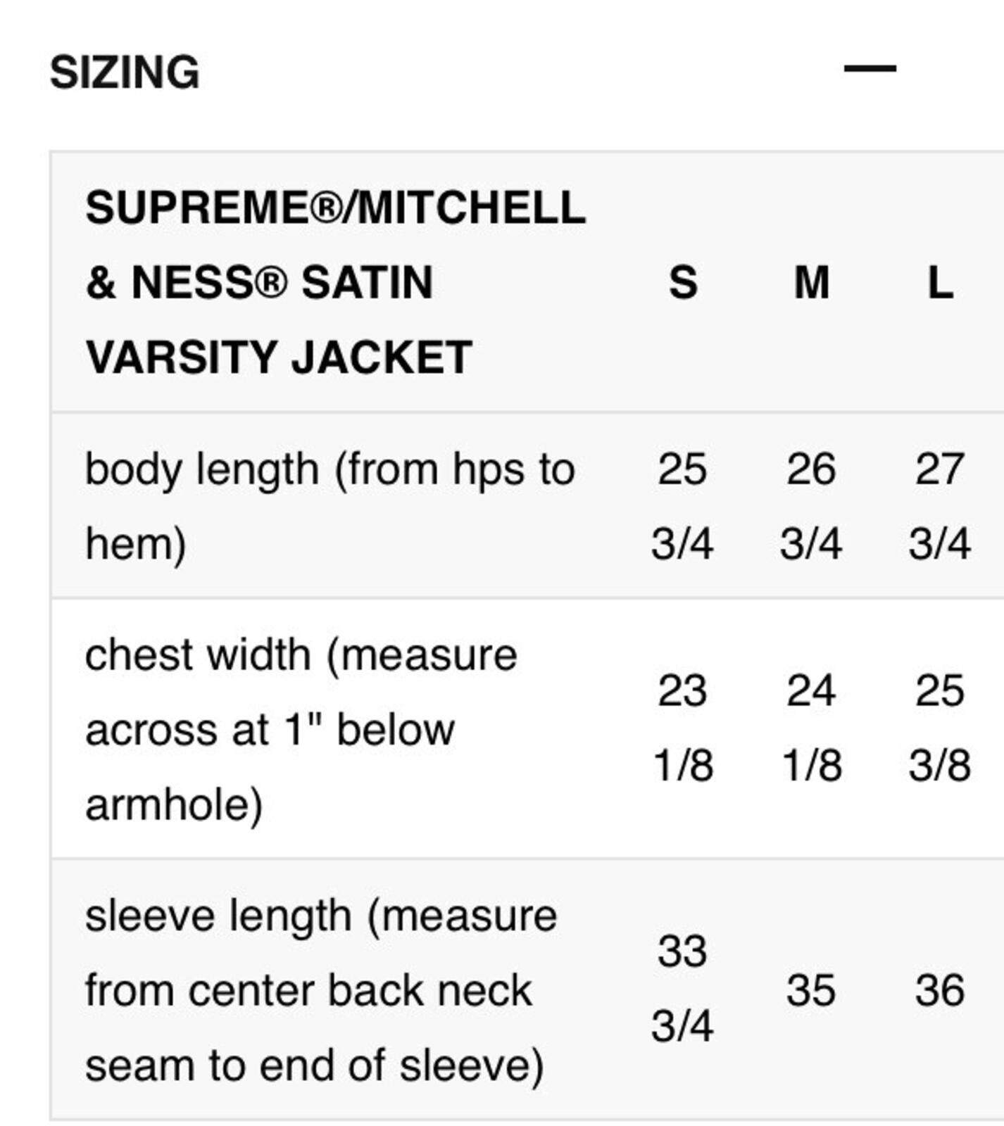 SS21 Supreme Mitchell & Ness varsity Satin jacket Black Size L large