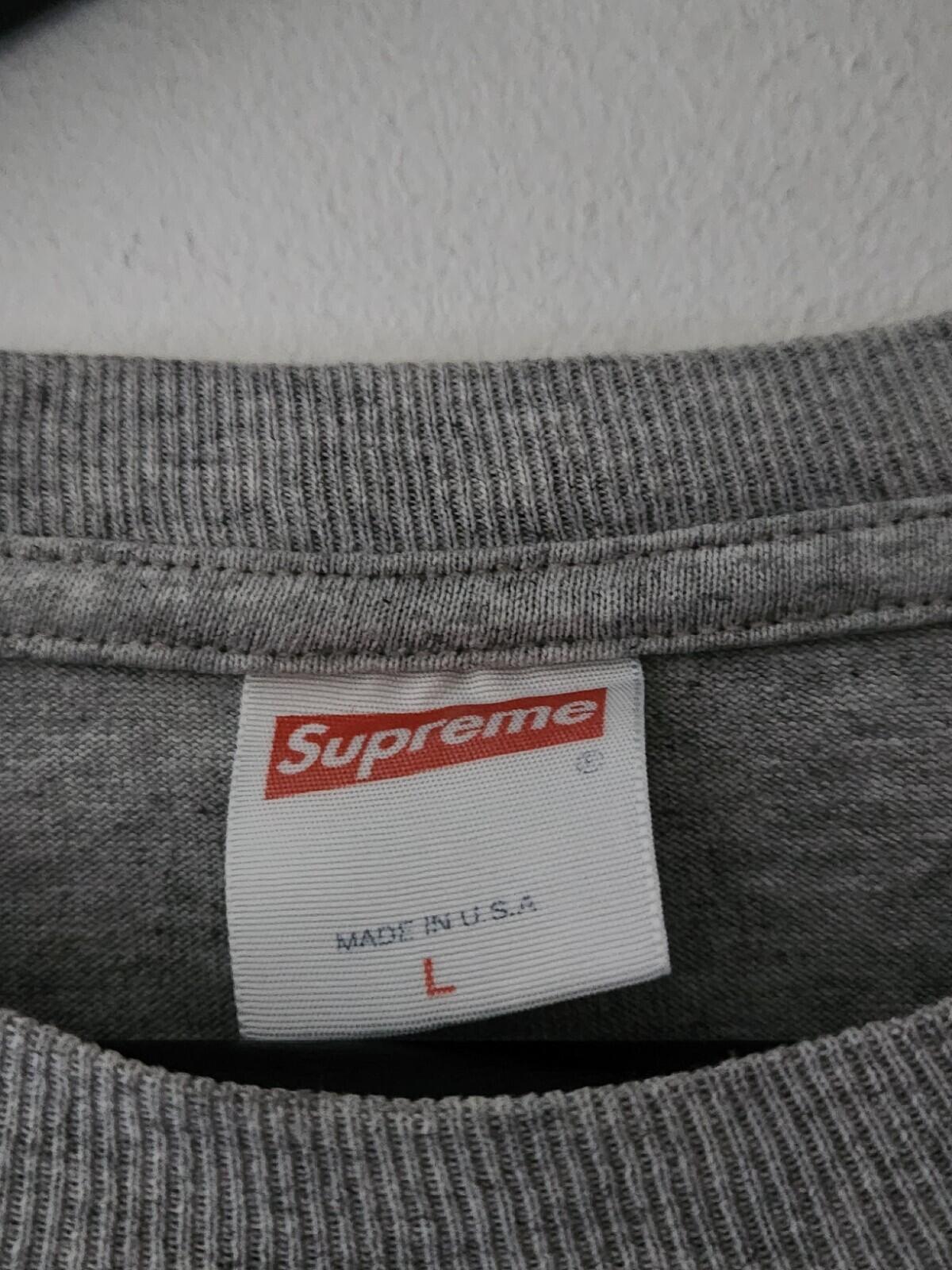 SS03 Supreme Box Logo Tee Red On Grey Size L