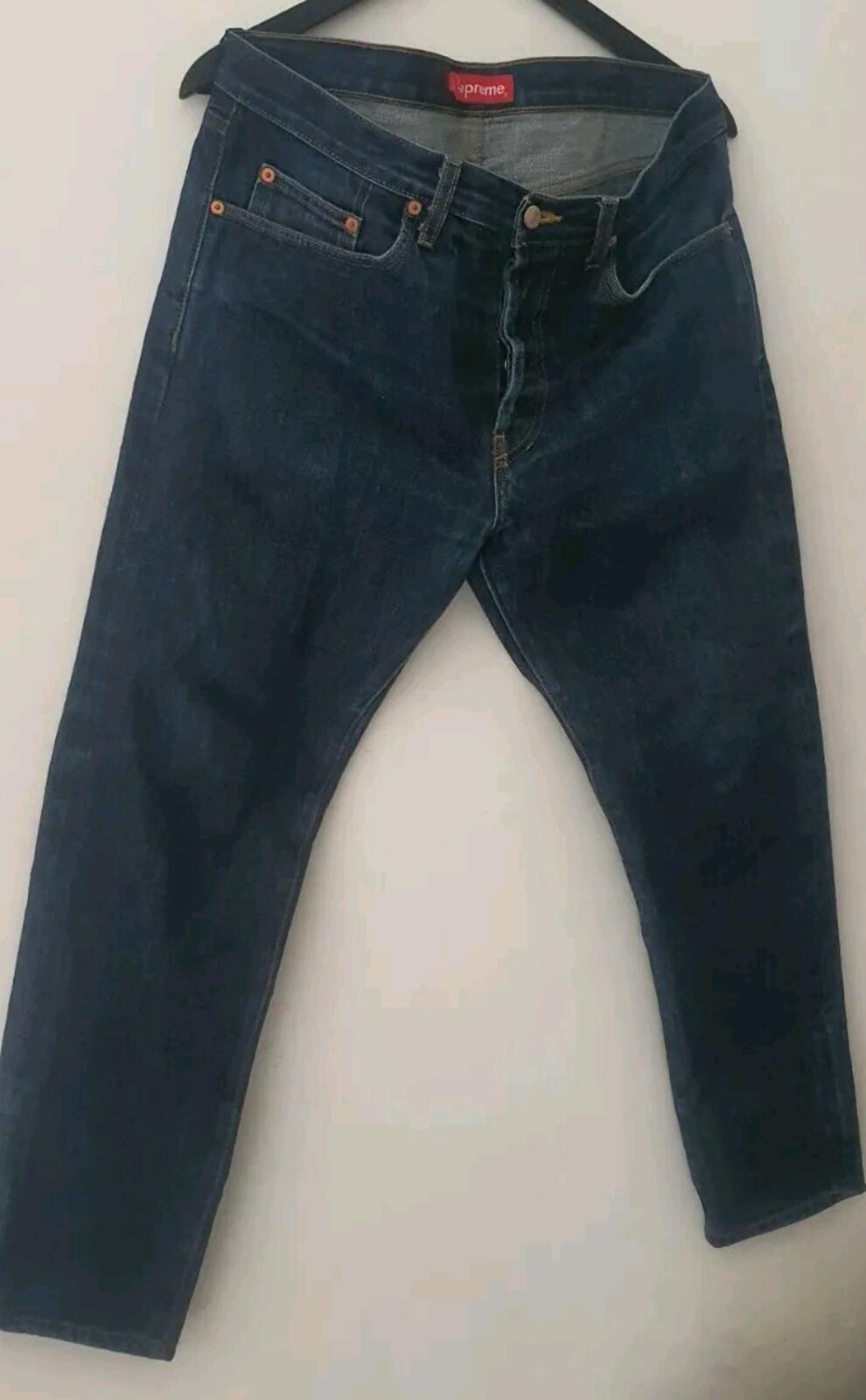 Supreme Denim Slim Jeans Blue Size 34 W34 L30 ALTERED
