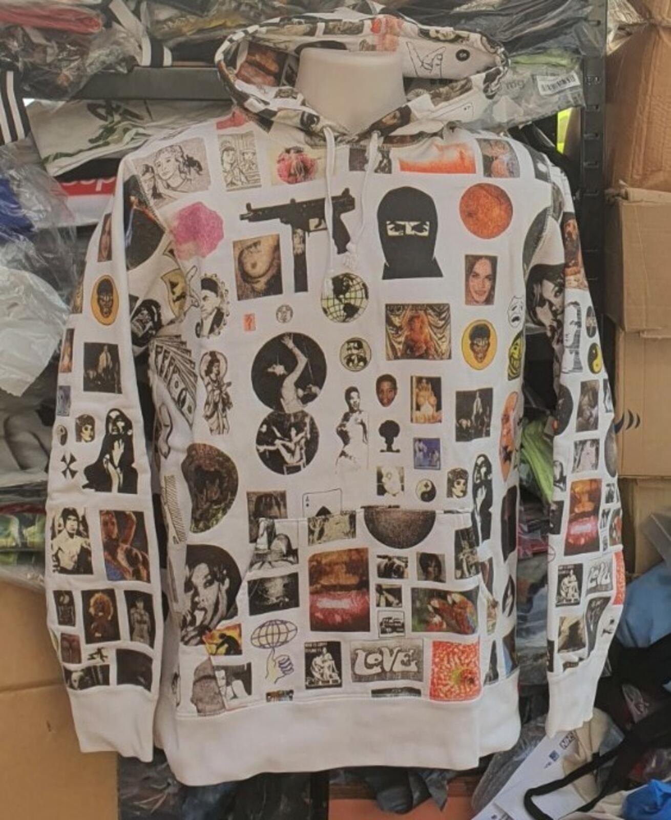 SS17 Supreme Thrills Hooded Sweatshirt White Size M