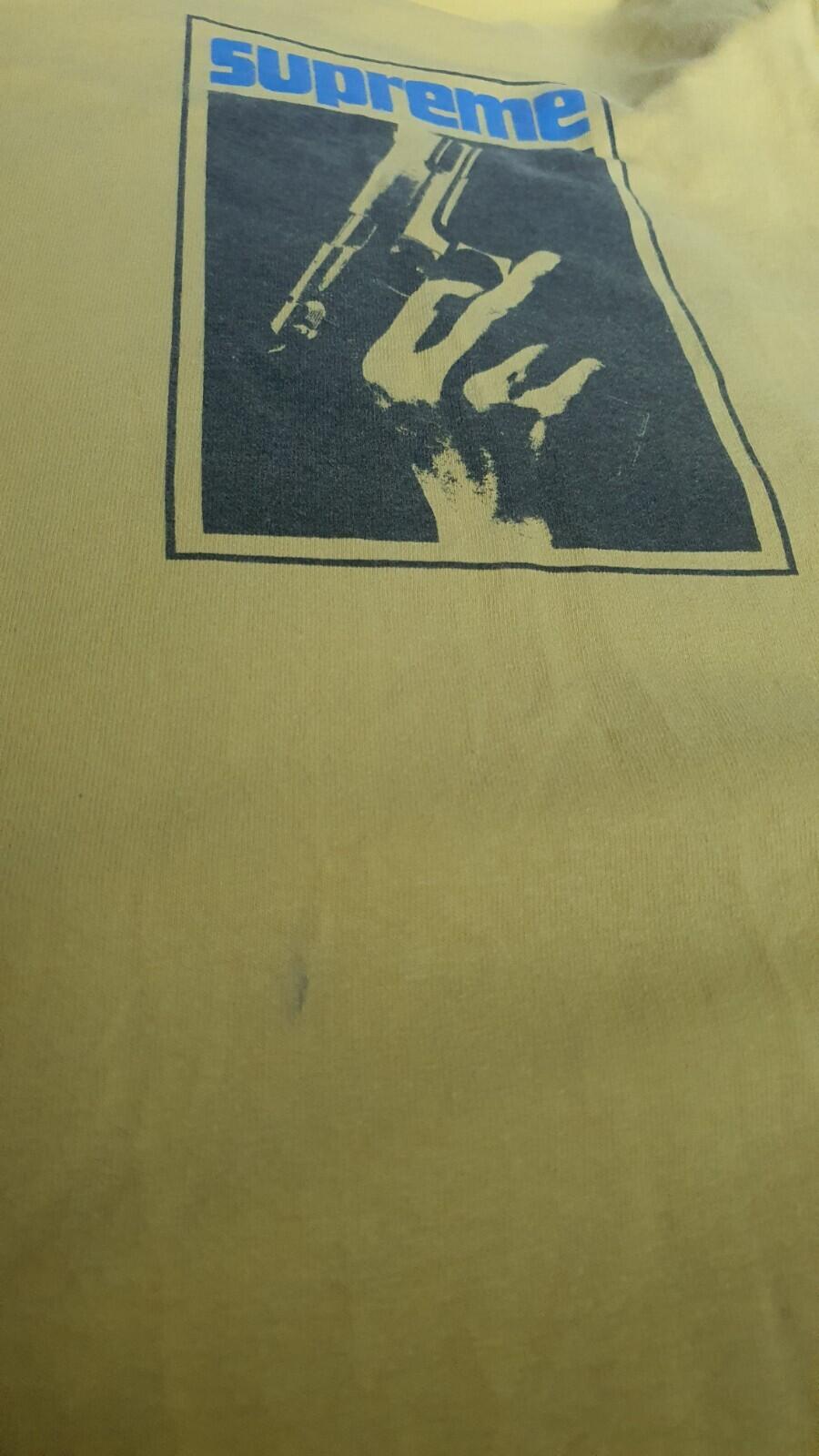 SS05 Supreme STAX Records Gun Tee Yellow Size M