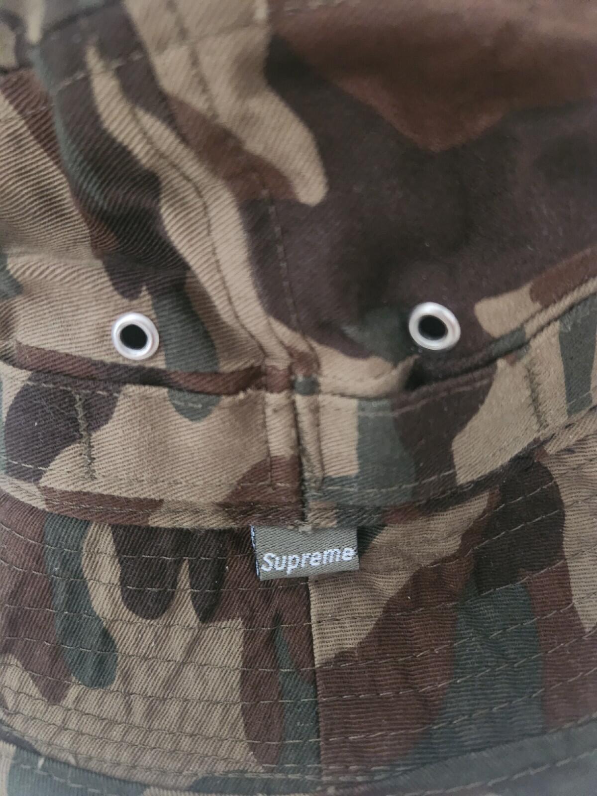 2001 Supreme Camo Fischerhut Crusher Grün M Medium Vintage Selten Camouflage