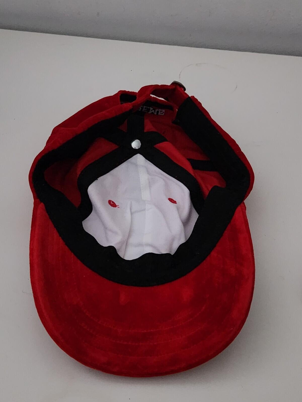 FW20 Supreme S Logo Velvet 6-panel Cap Red