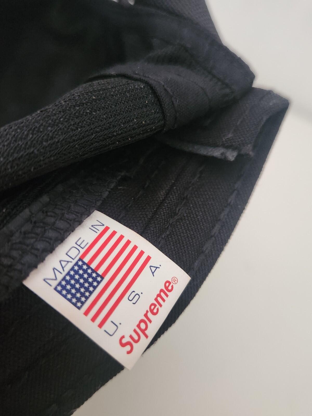 FW20 Supreme Made With Kevlar Camp Cap Black Water Resistant