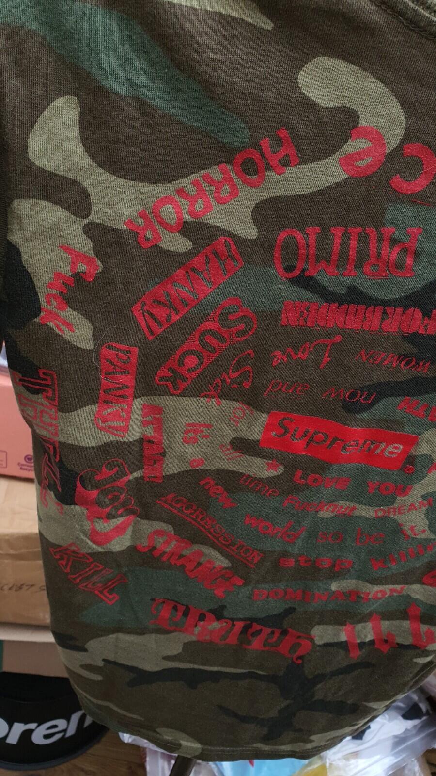 SS21 Supreme Spiral Tee Woodland Camo Size S Weirdo Dave