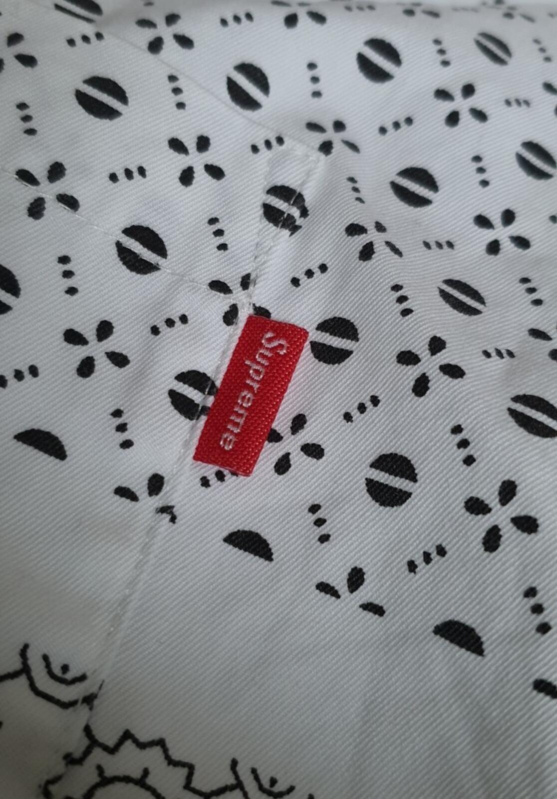 SS20 Supreme Paisley Grid Shirt White Size XL