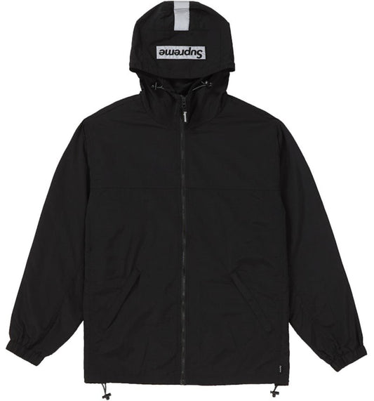 FW18 Supreme 2-Tone Zip Up Jacket Black Size M Water Resistant