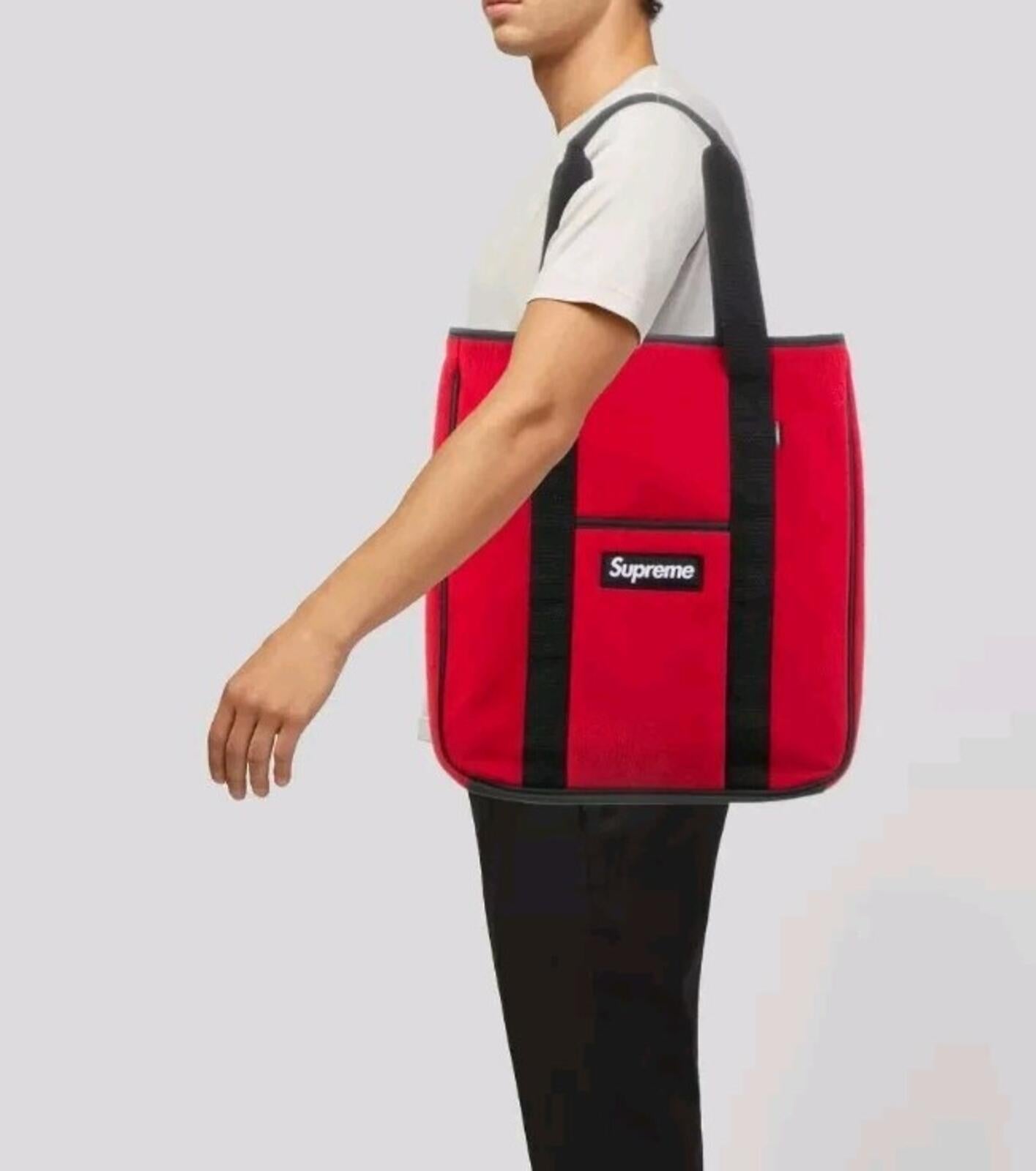 FW17 Supreme Polartec Tote Rot Tasche Fleece 20L