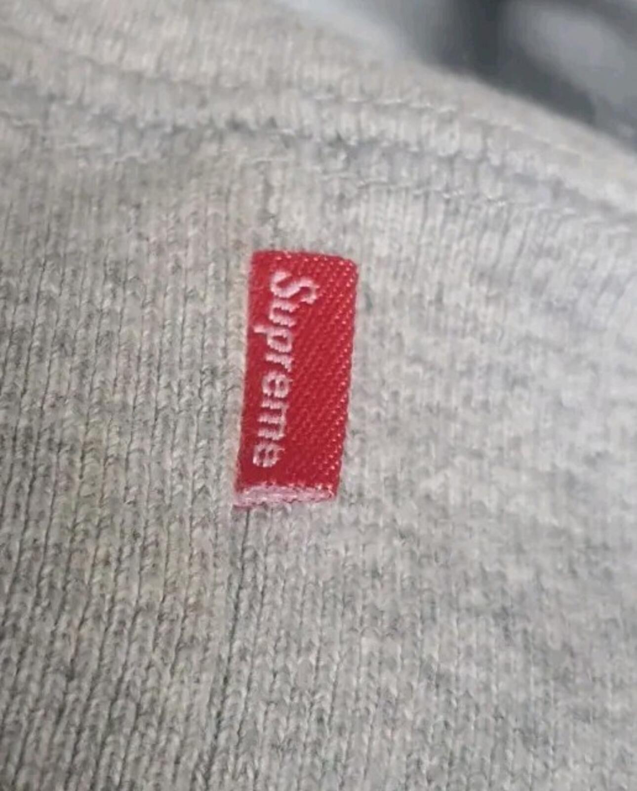Sudadera con capucha FW19 Supreme Sequin Viper talla L, color gris jaspeado
