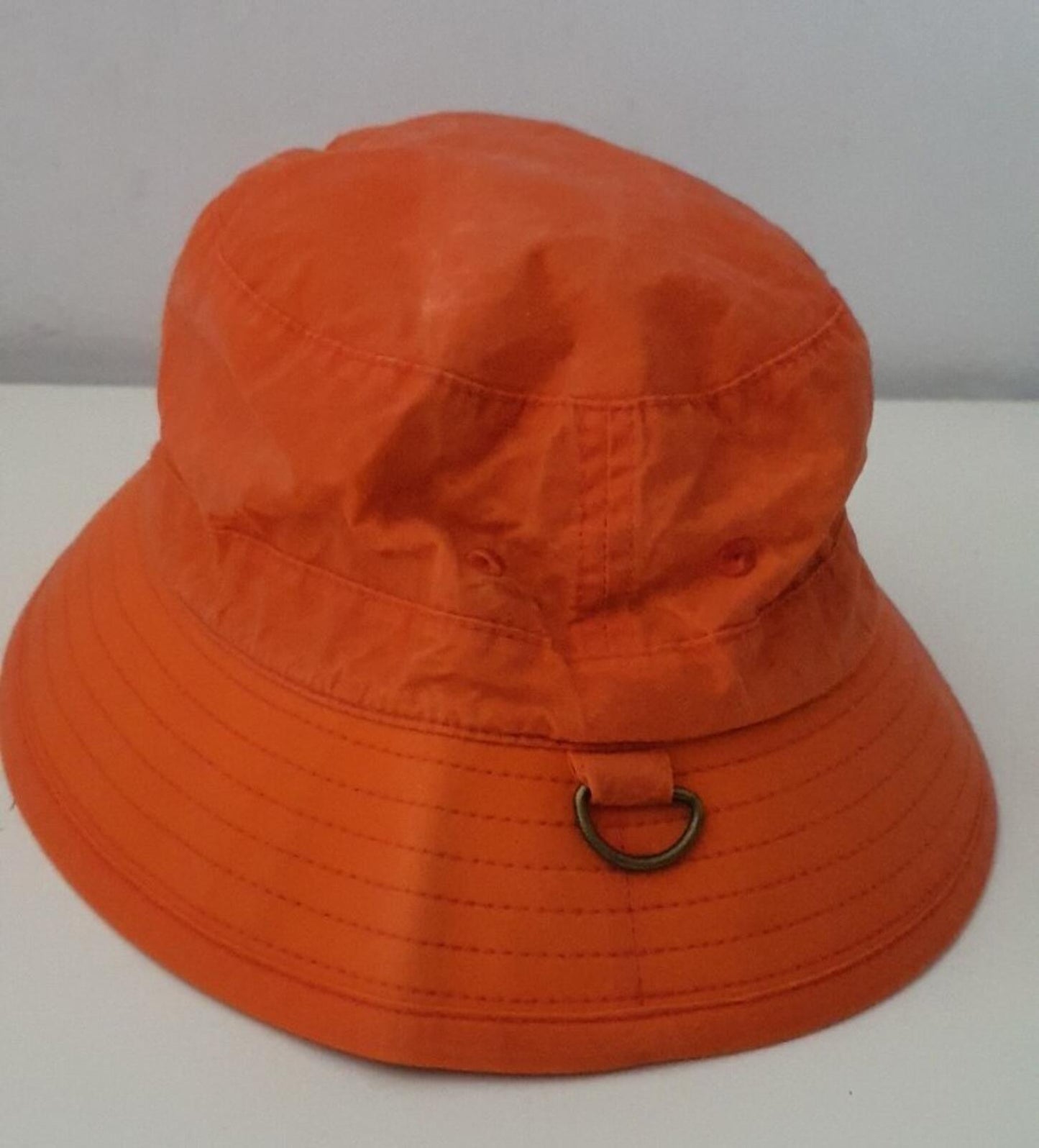 SS20 Supreme x Barbour Waxed Cotton Crusher Orange Bucket Hat Wasserabweisend M