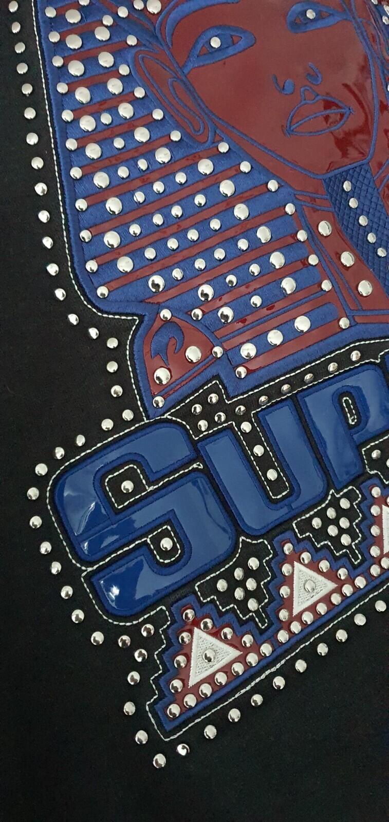 FW20 Supreme Pharaoh Studded Kapuzenpullover Schwarz Größe M Medium Hoodie