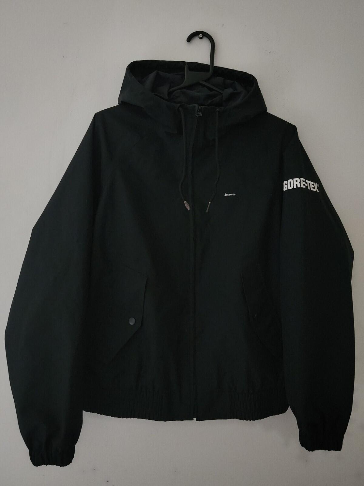 SS19 Supreme GORE-TEX Hooded Harrington Jacke Wasserdicht Atmungsaktiv Small Schwarz