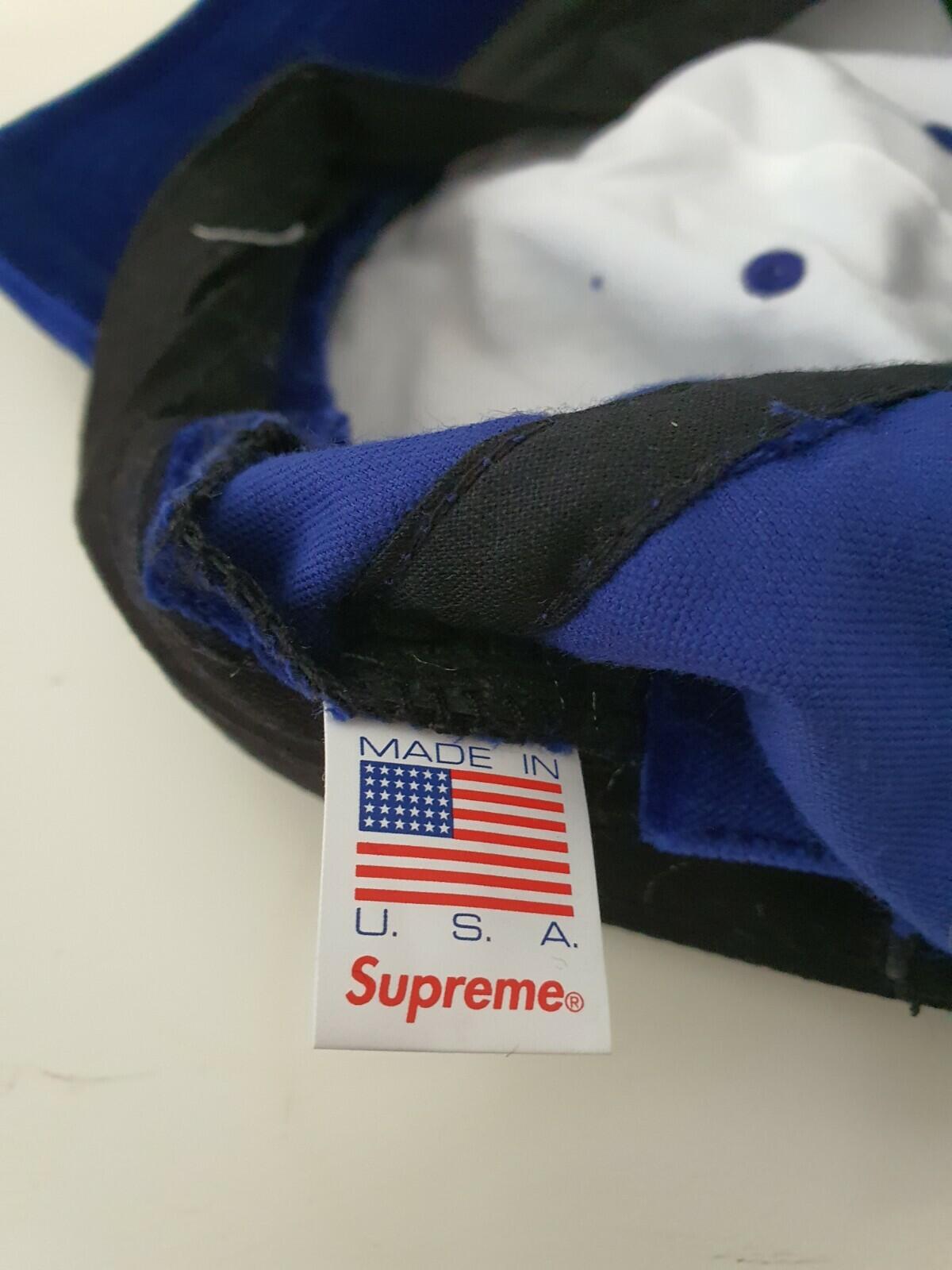 FW20 Supreme S Logo Velvet 6-panel Cap Royal