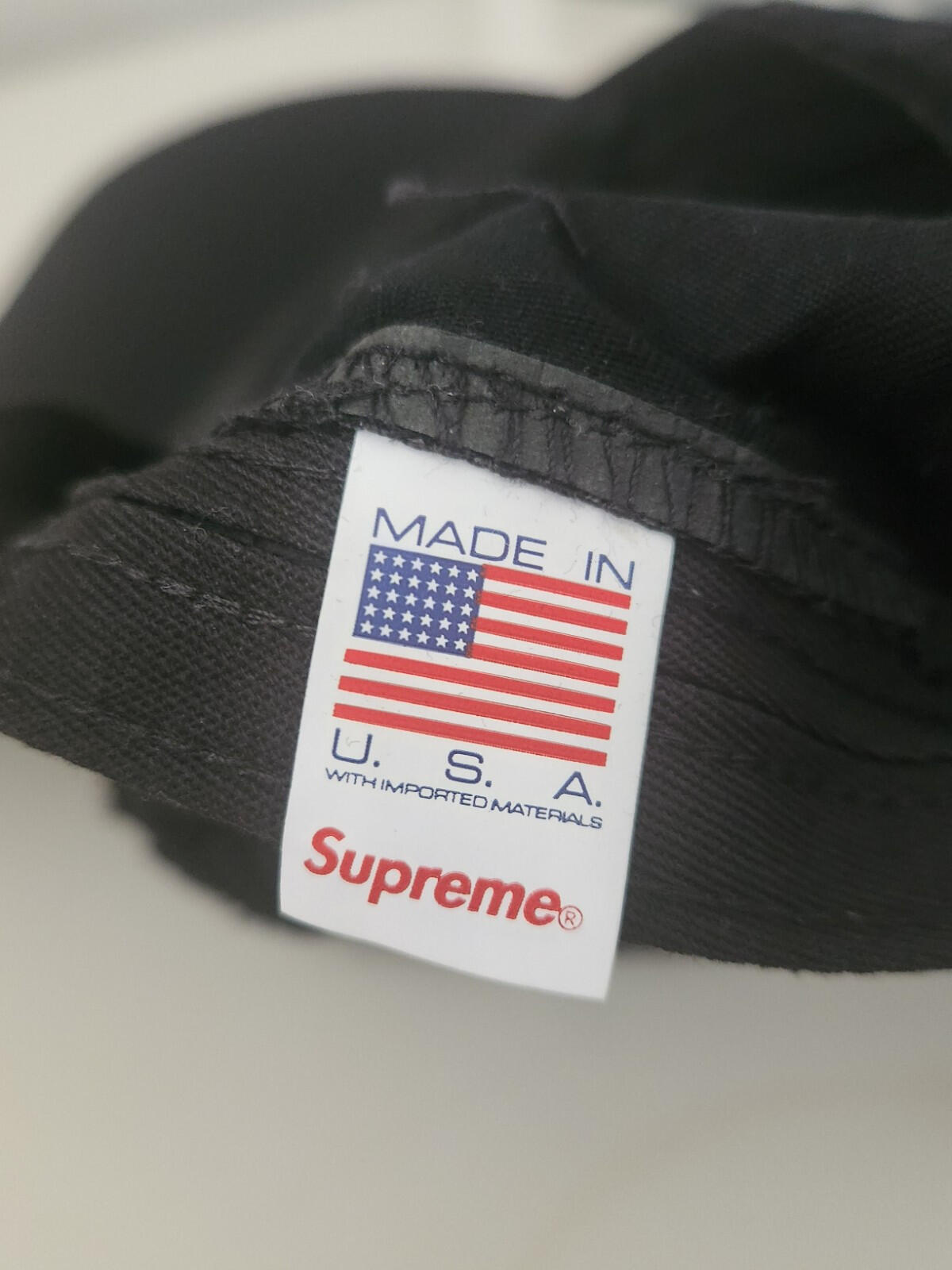 SS23 Supreme Lasered Twill camp cap black hat