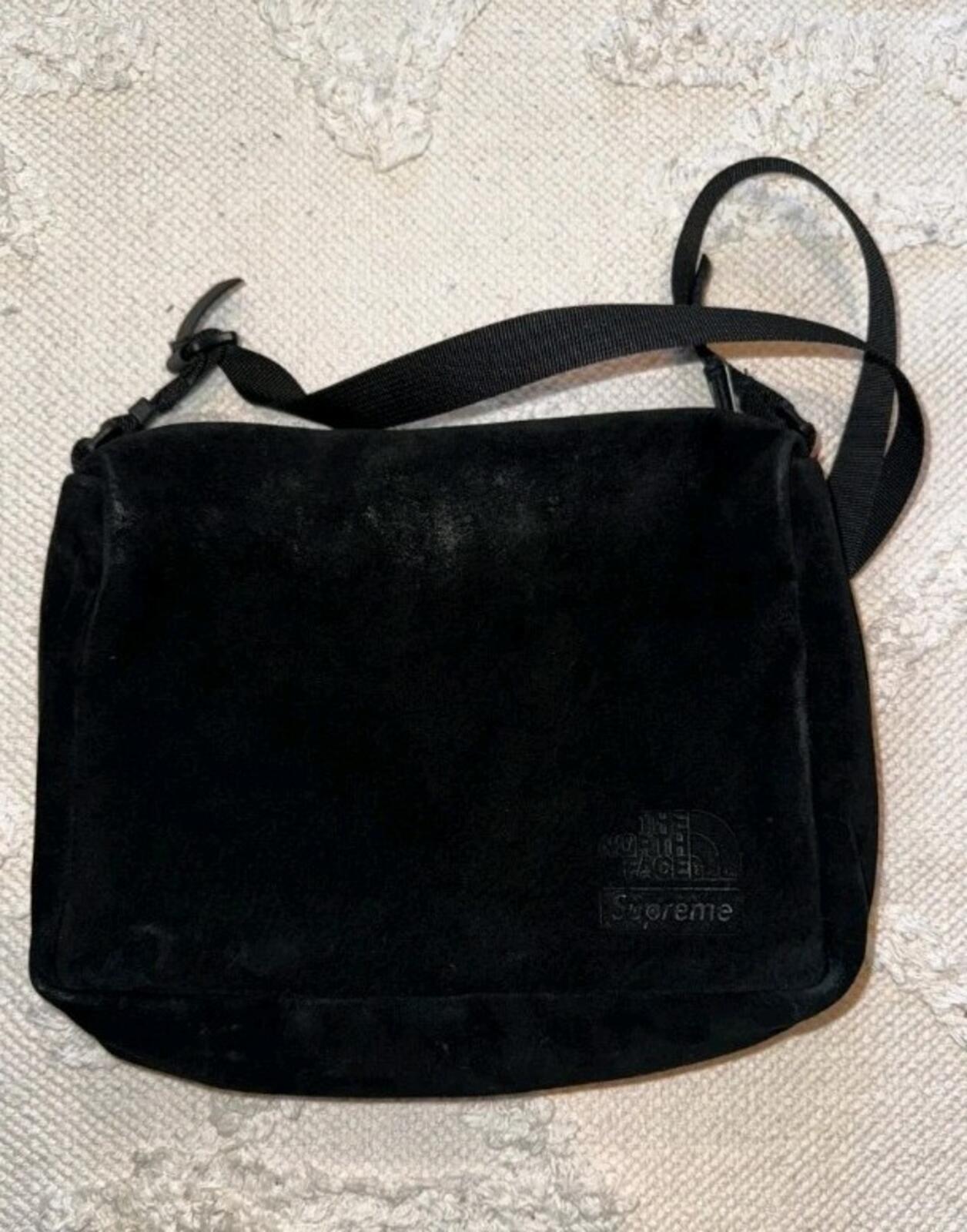FW23 Supreme x The North Face Suede Shoulder Bag Black
