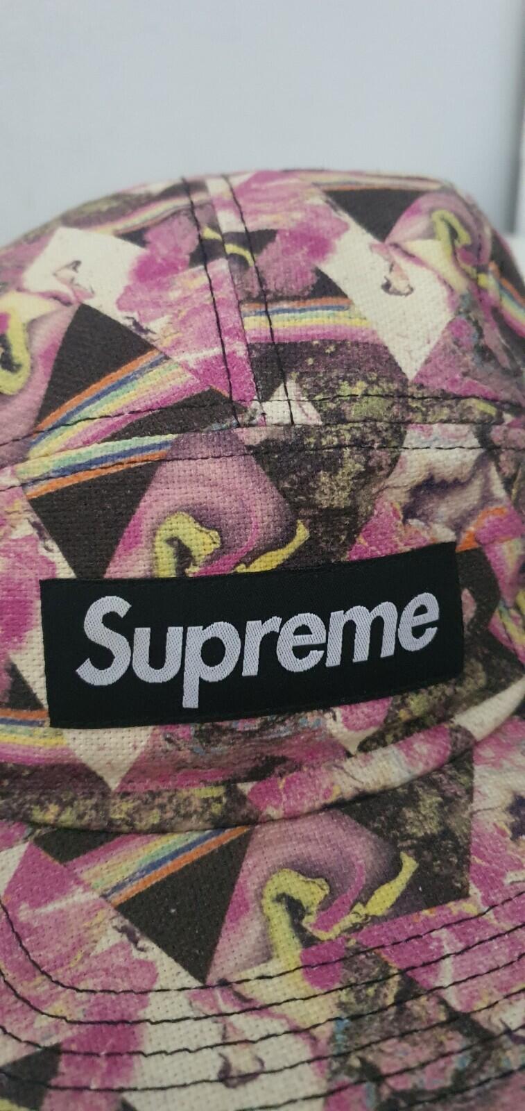 FW13 Supreme x Liberty Art Fabrics Thorgerson Camp Cap Seltener Vintage Hut Box Logo