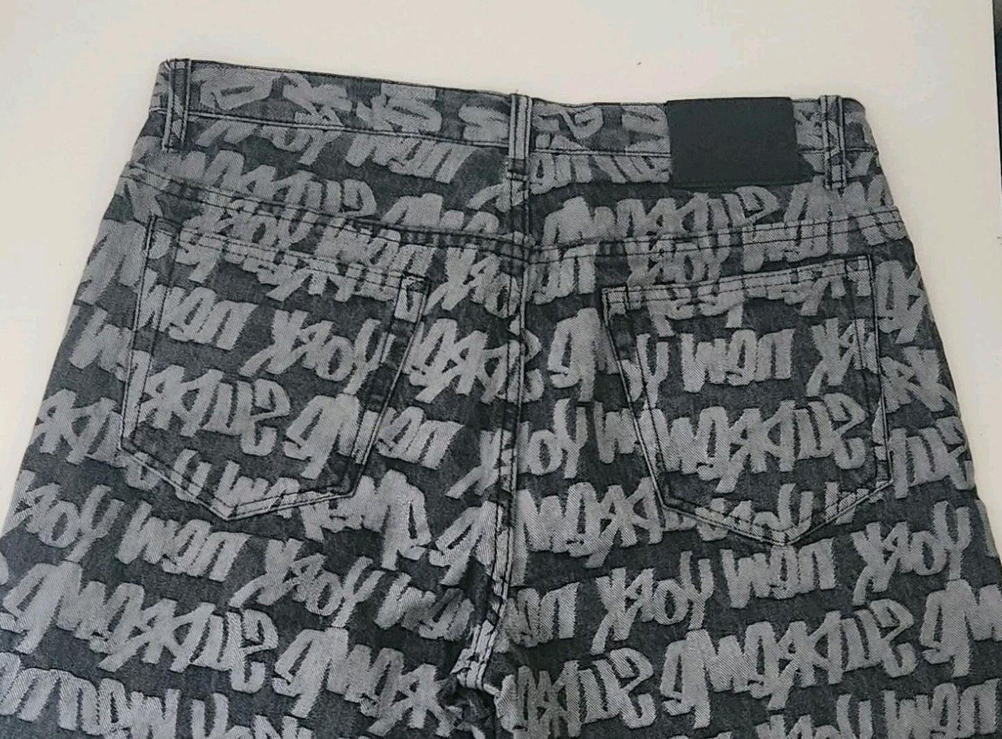 SS22 Supreme Fat Tip Jacquard Regular Jeans Black Size 32 W32 L31.5