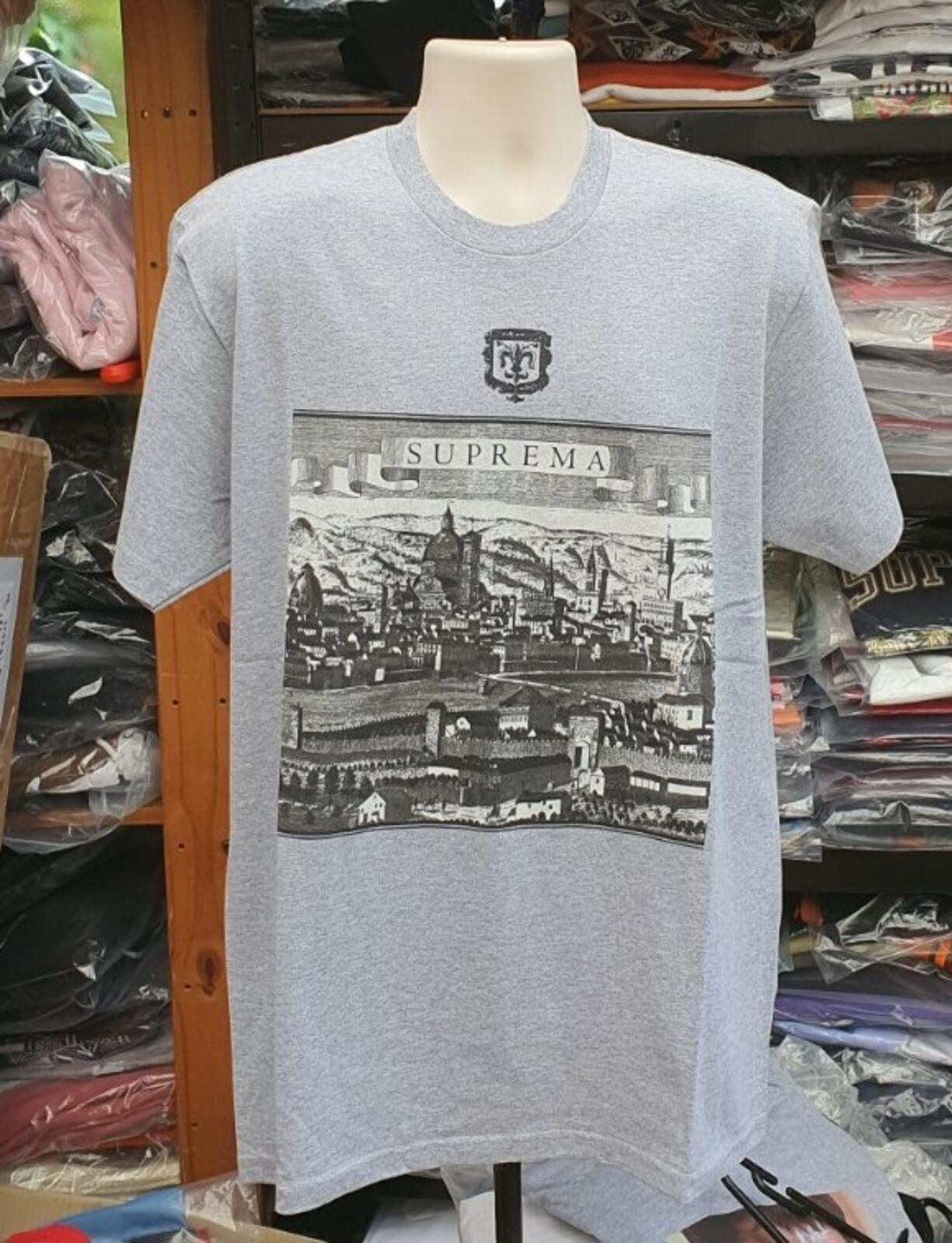 SS18 Supreme Fiorenza tee M medium heather grey T-shirt Suprema Made In USA