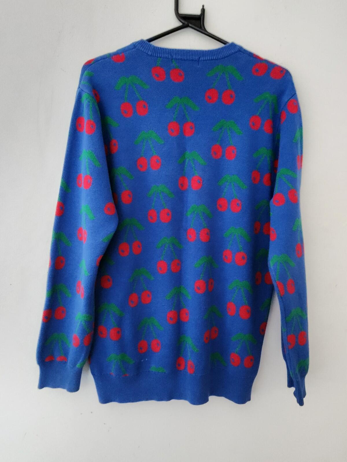 FW14 Supreme Supreme Cherries Knitted Sweater Blue Size M Luka Sabbath