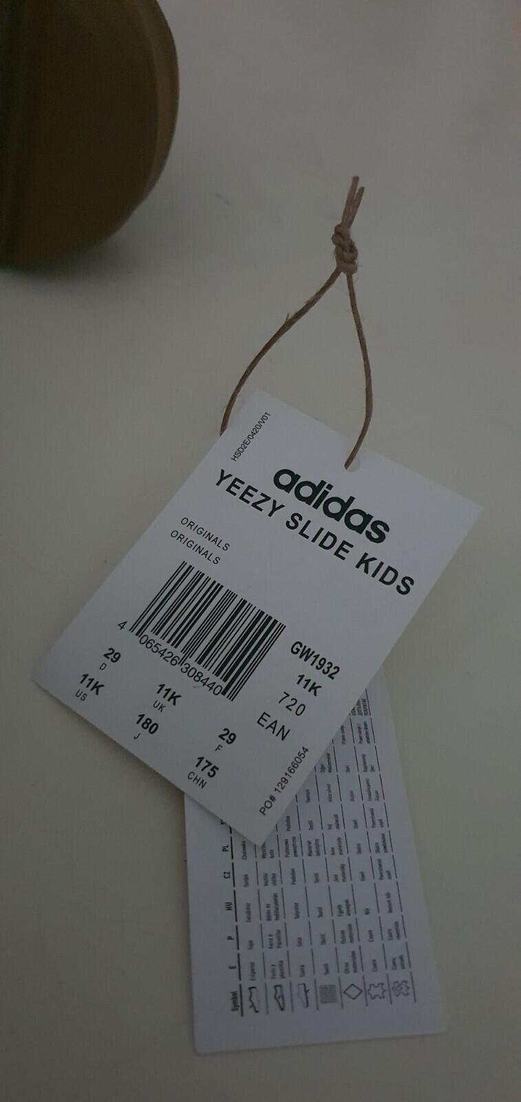 KIDS ADIDAS YEEZY SLIDE US 11K UK 11K EUR 29 KIDS slides Ochre New
