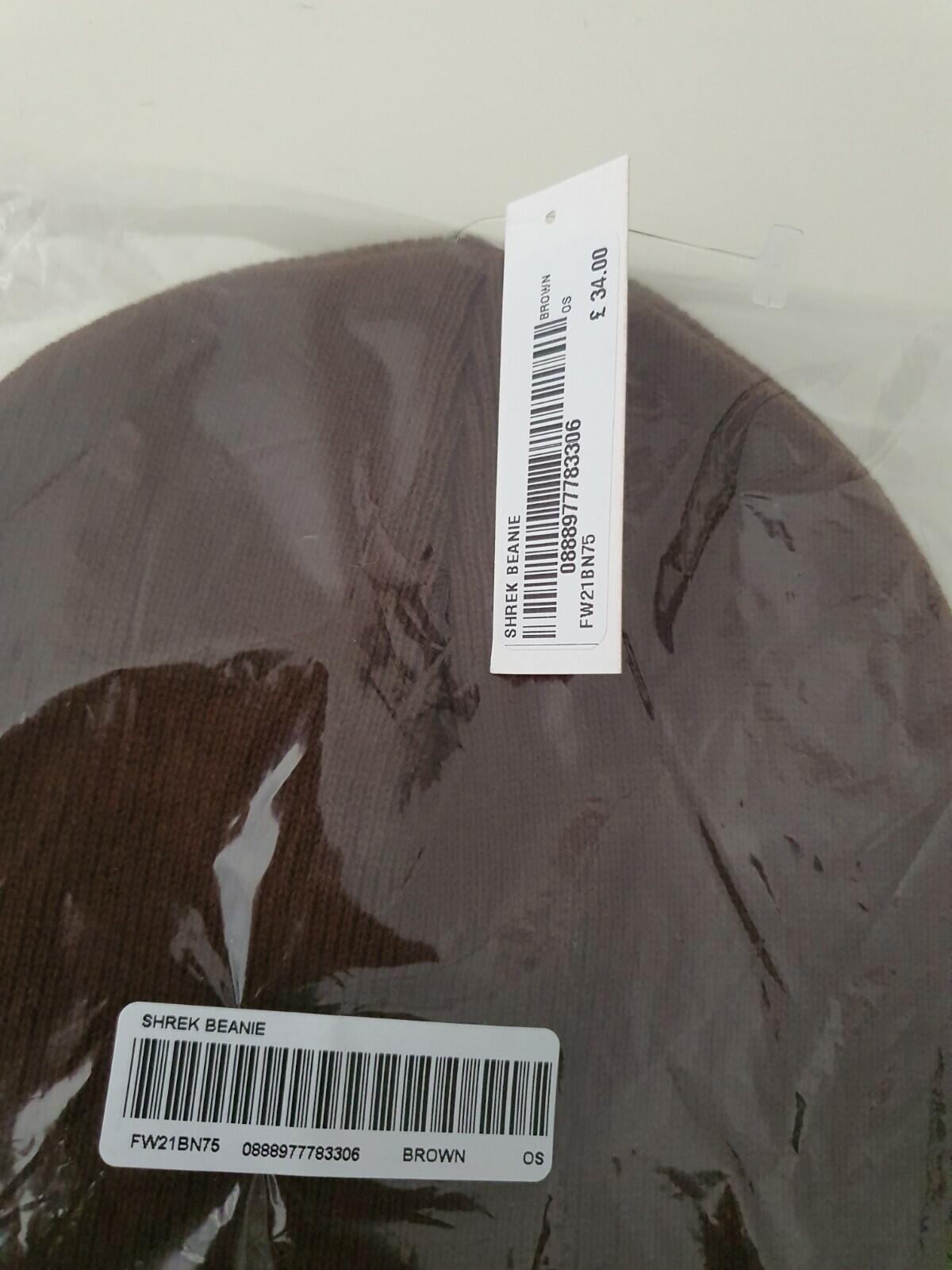 FW21 Supreme Shrek Beanie brown New with tag Unopened Hat movie