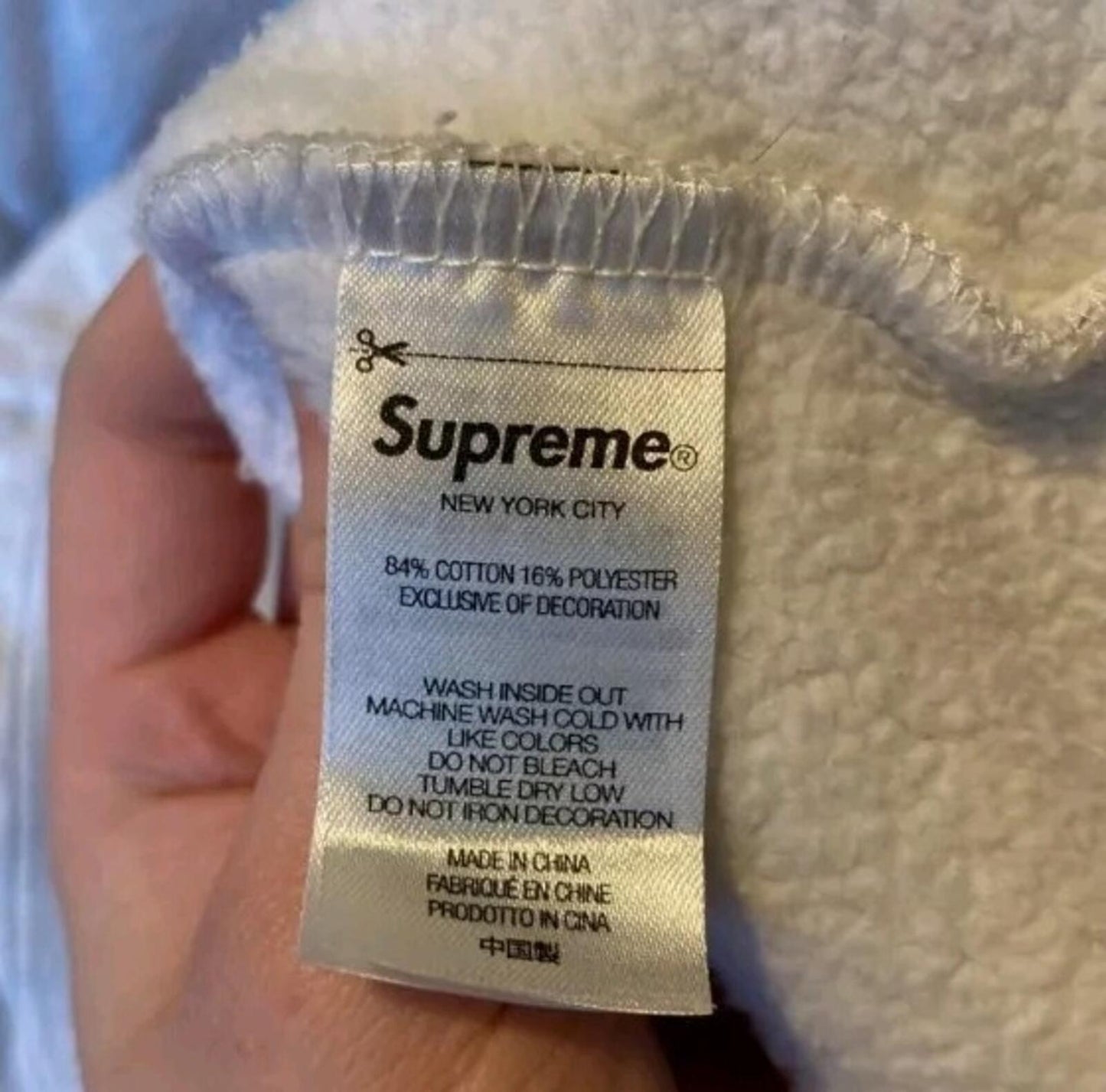 SS22 Supreme Team Chenille Hooded Sweatshirt Size M Medium Ash Grey hoodie